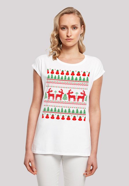 F4NT4STIC T-Shirt "Christmas Reindeers Weihnachten Muster", Print günstig online kaufen