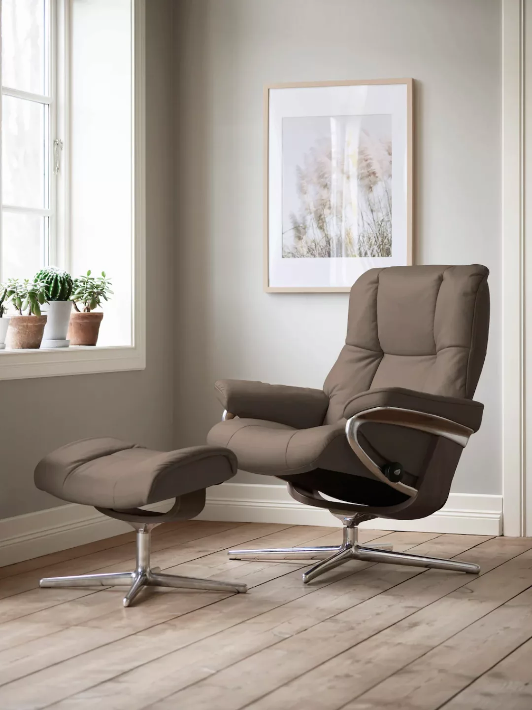 Stressless Fußhocker "Mayfair", mit Cross Base, Größe S, M & L, Holzakzent günstig online kaufen