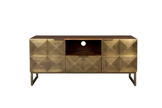 Dutchbone Stauraumschrank Sideboard TV-Board Volan Gold Art Deco 140 günstig online kaufen