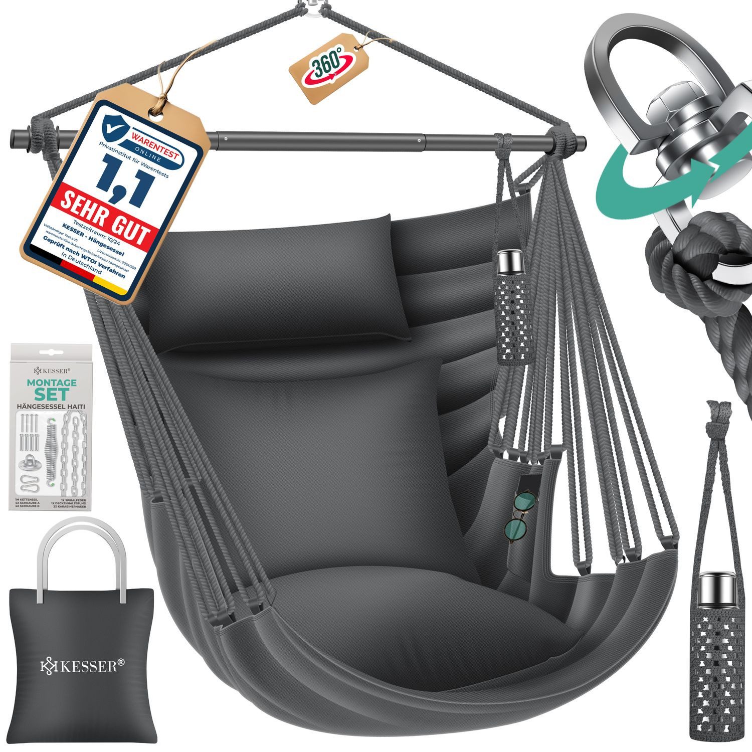 KESSER Hängesessel Haiti 150kg Traglast, Indoor günstig online kaufen