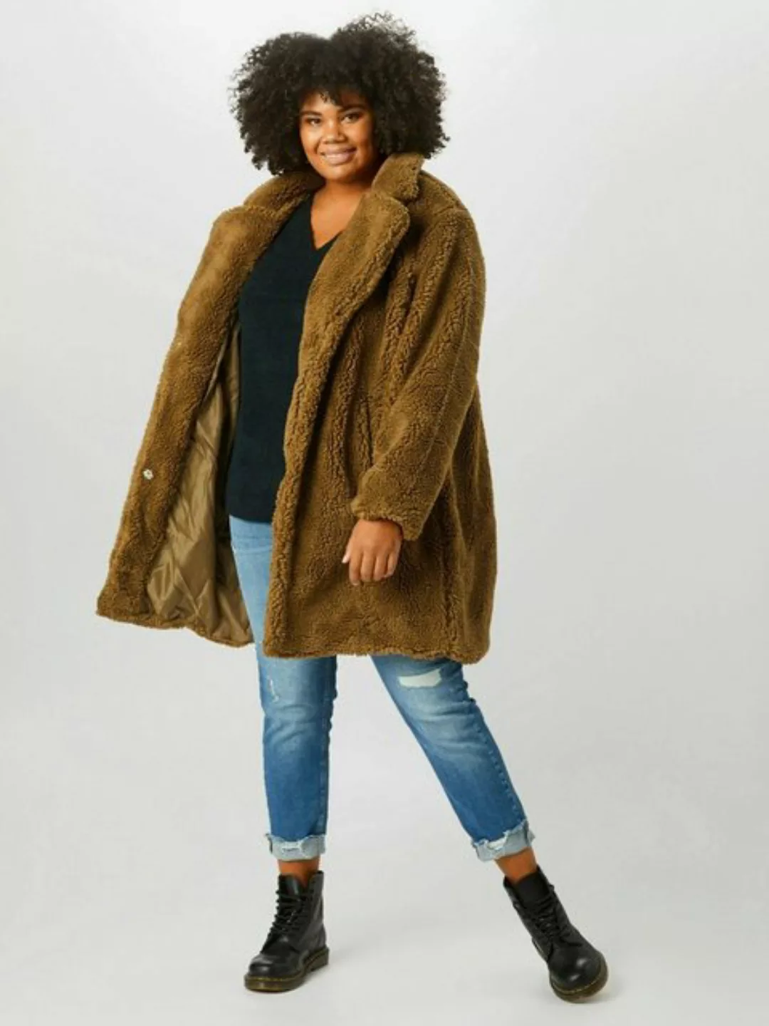 URBAN CLASSICS Outdoorjacke Ladies Oversized Sherpa Coat günstig online kaufen