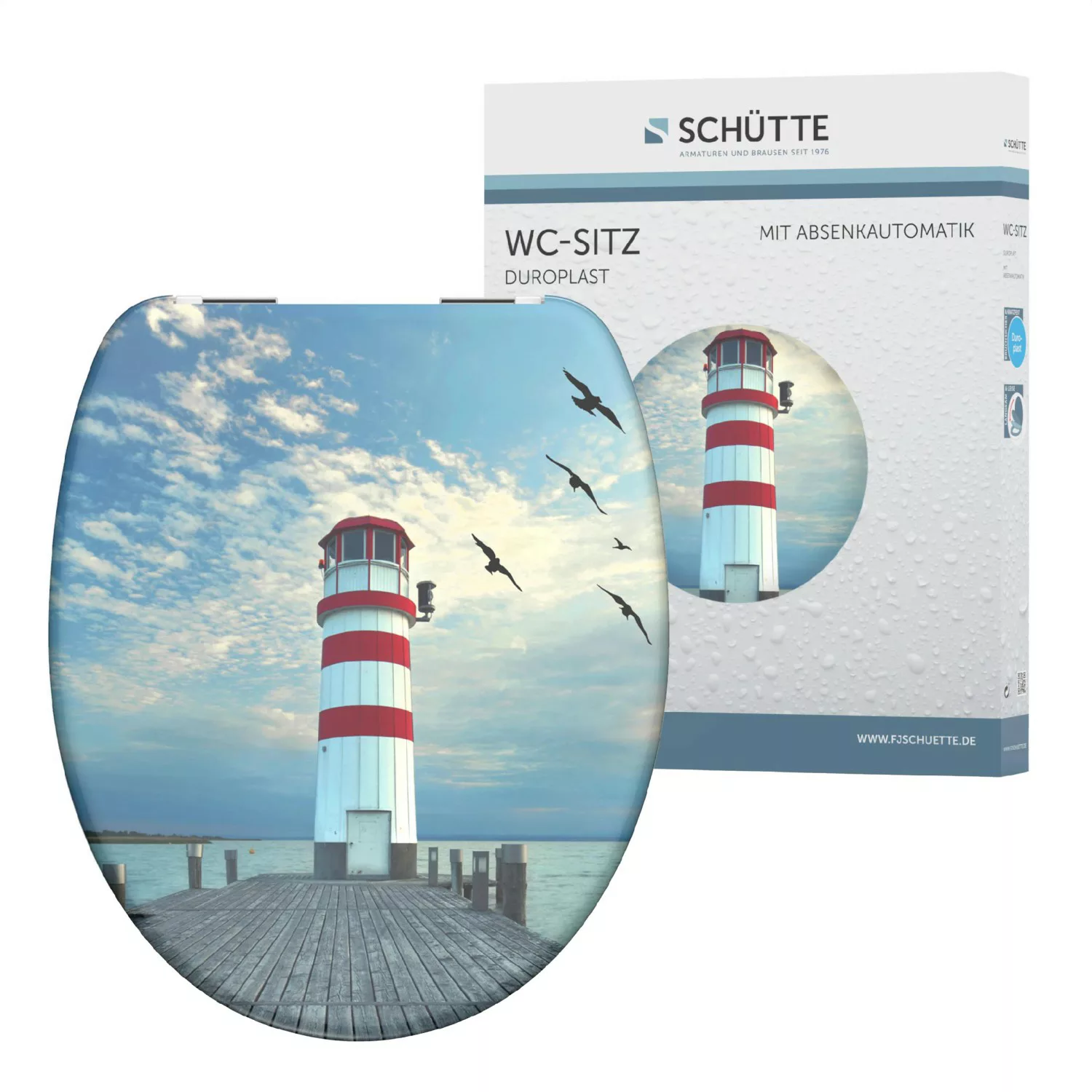 Schütte WC-Sitz Lighthouse Duroplast mit Absenkautomatik günstig online kaufen