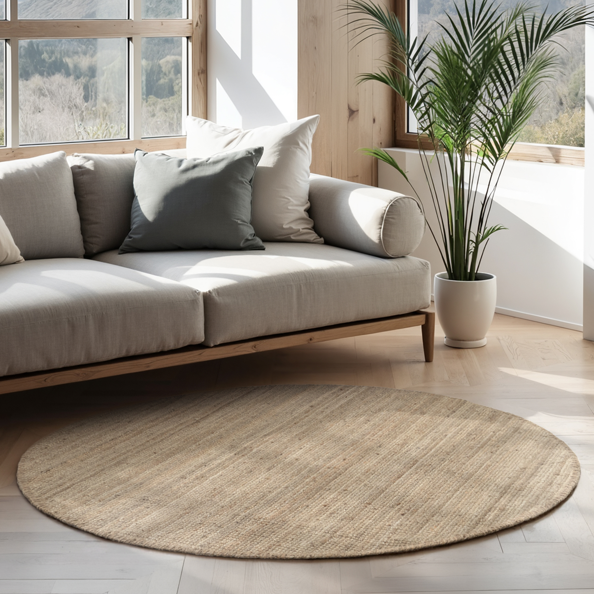 HANSE Home Teppich »Jaipur Juteteppich«, rund, 10 mm Höhe, Naturfaser, Wohn günstig online kaufen