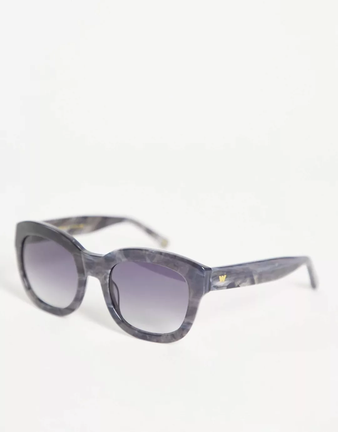 Whistles – Sonnenbrille mit breitem Rahmen-Grau günstig online kaufen
