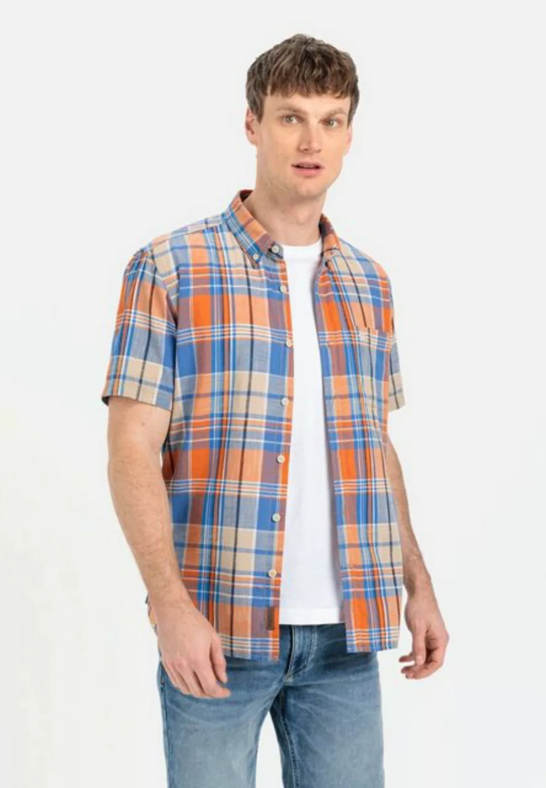 camel active Karohemd mit Button-down-Kragen günstig online kaufen