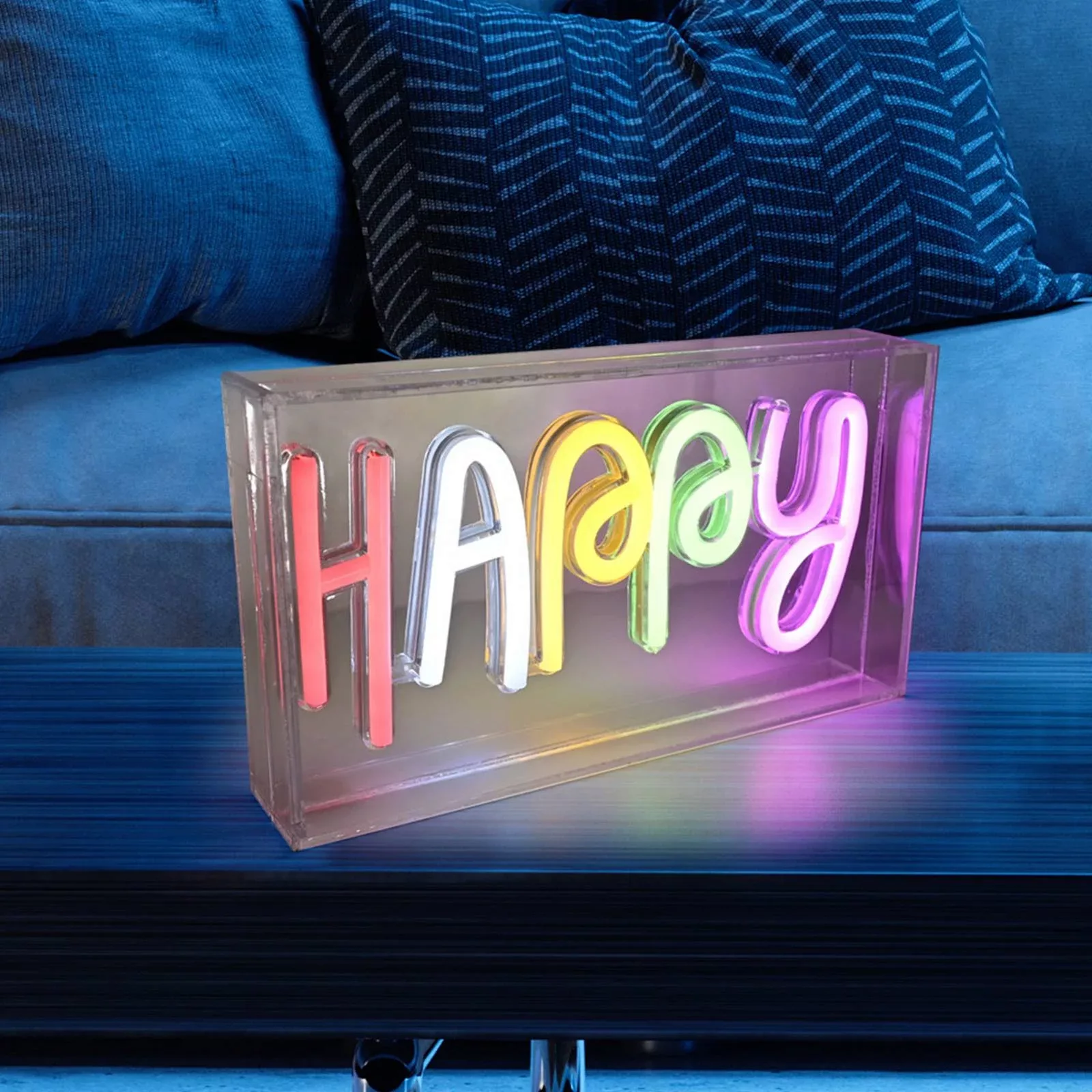 LED-Tischleuchte Neon Happy, USB günstig online kaufen