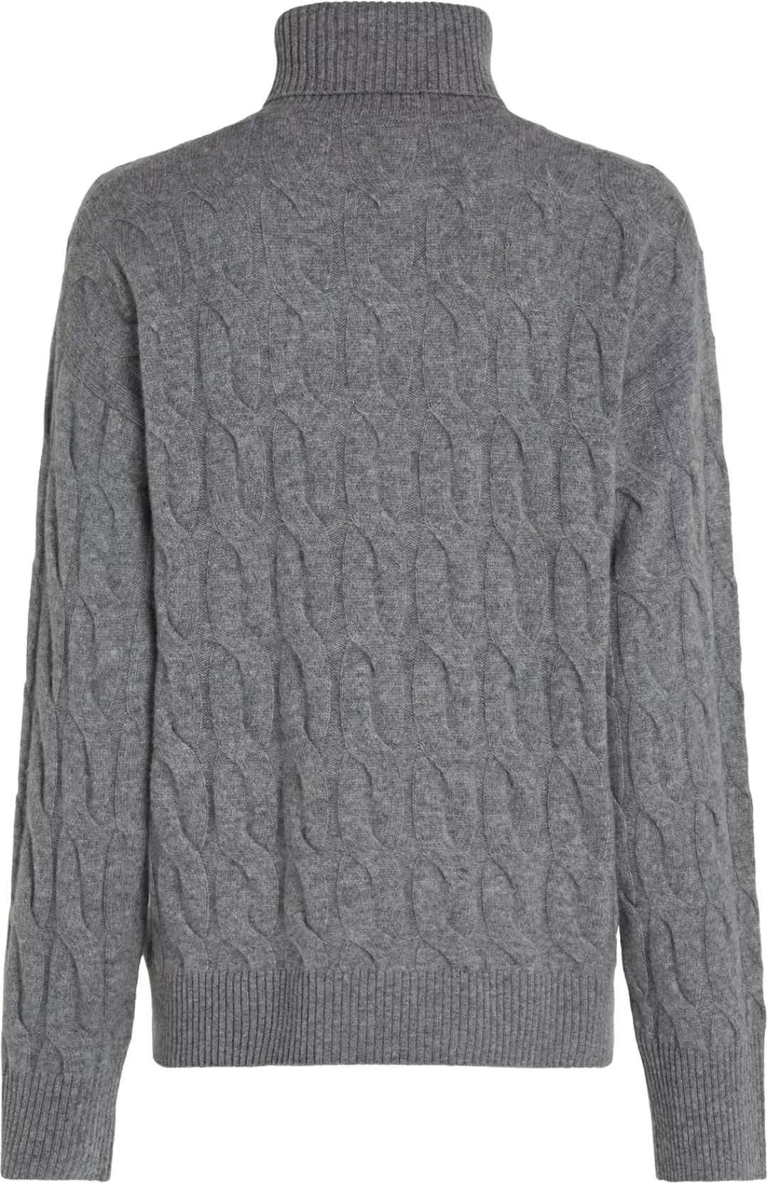 Tommy Hilfiger Rollkragenpullover "SOFT WOOL CABLE ROLL-NK SWEATER", mit Lo günstig online kaufen