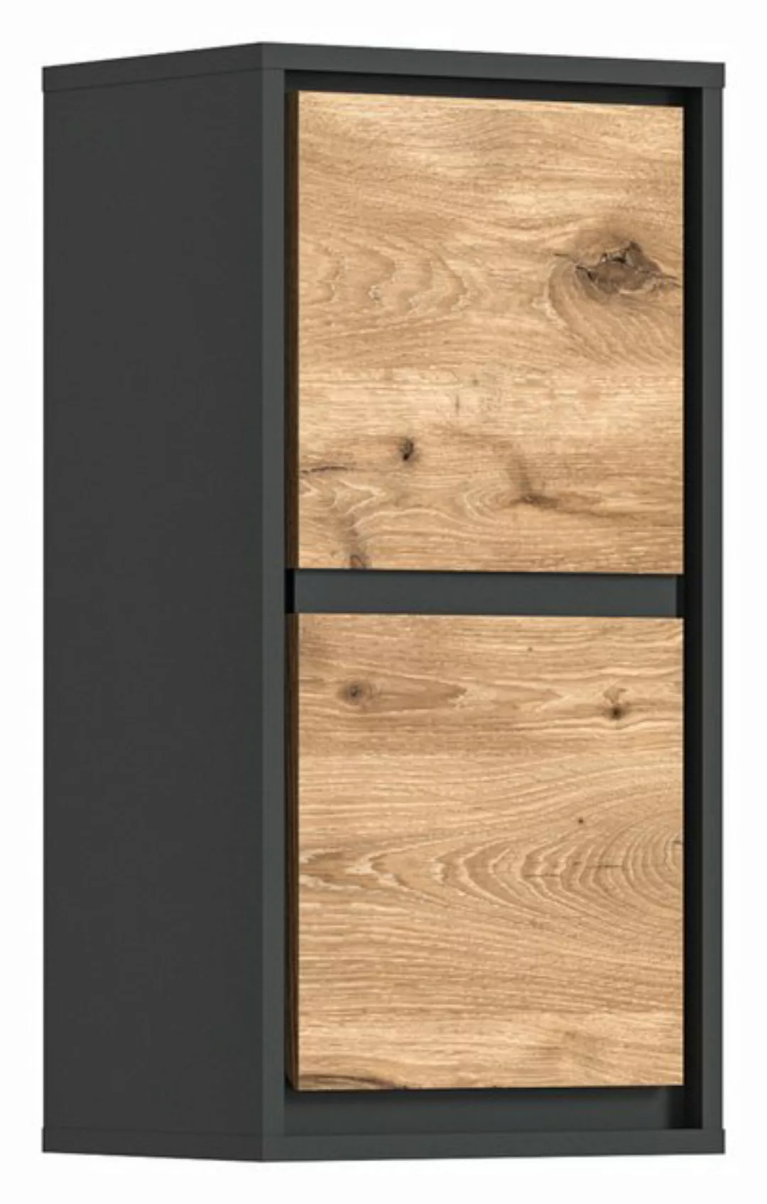 xonox.home Hängeschrank in Anthrazit / Nox Oak - 35x69x24cm (BxHxT) günstig online kaufen