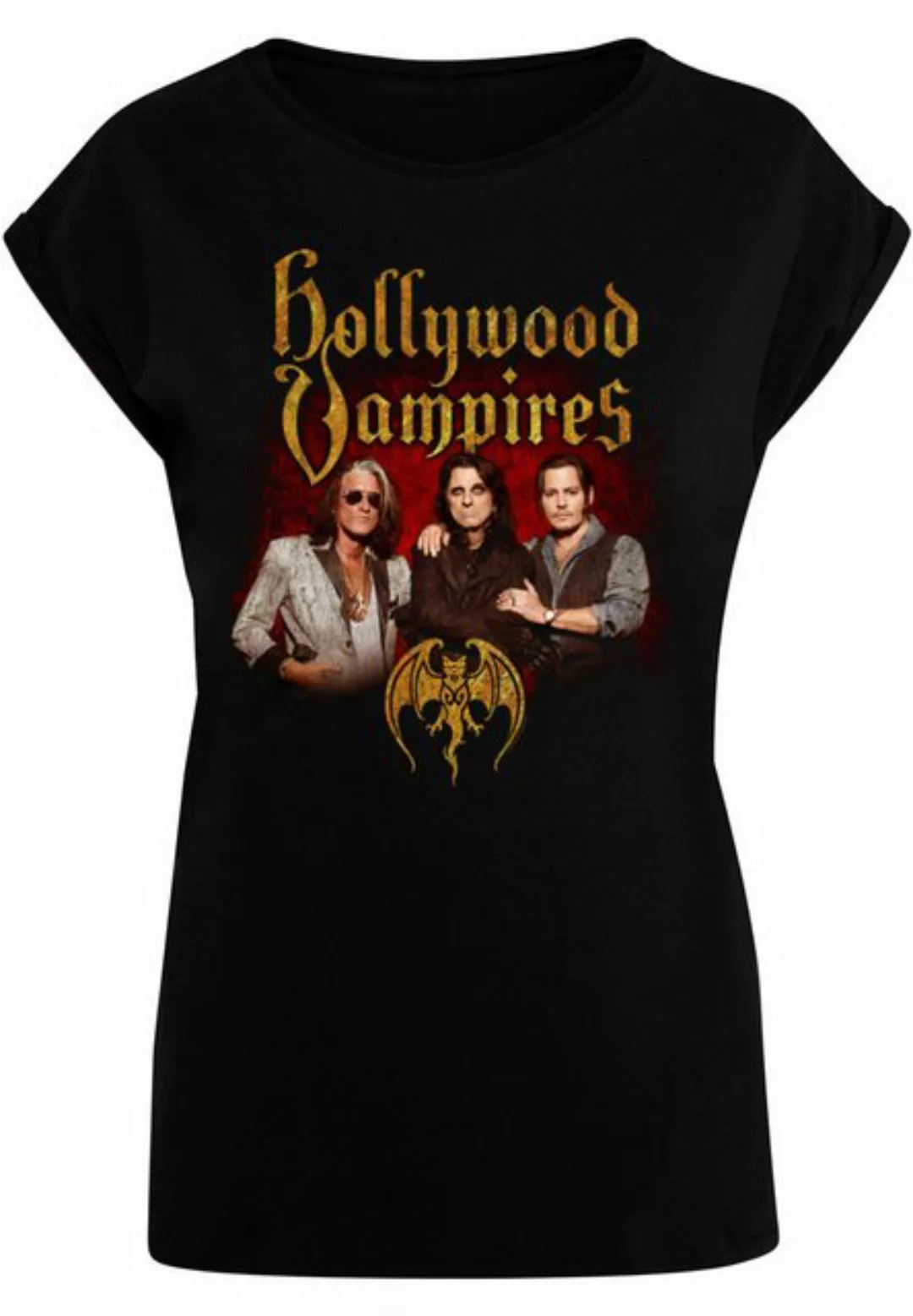 Merchcode T-Shirt Merchcode Damen Ladies Hollywood Vampires - Group Photo T günstig online kaufen