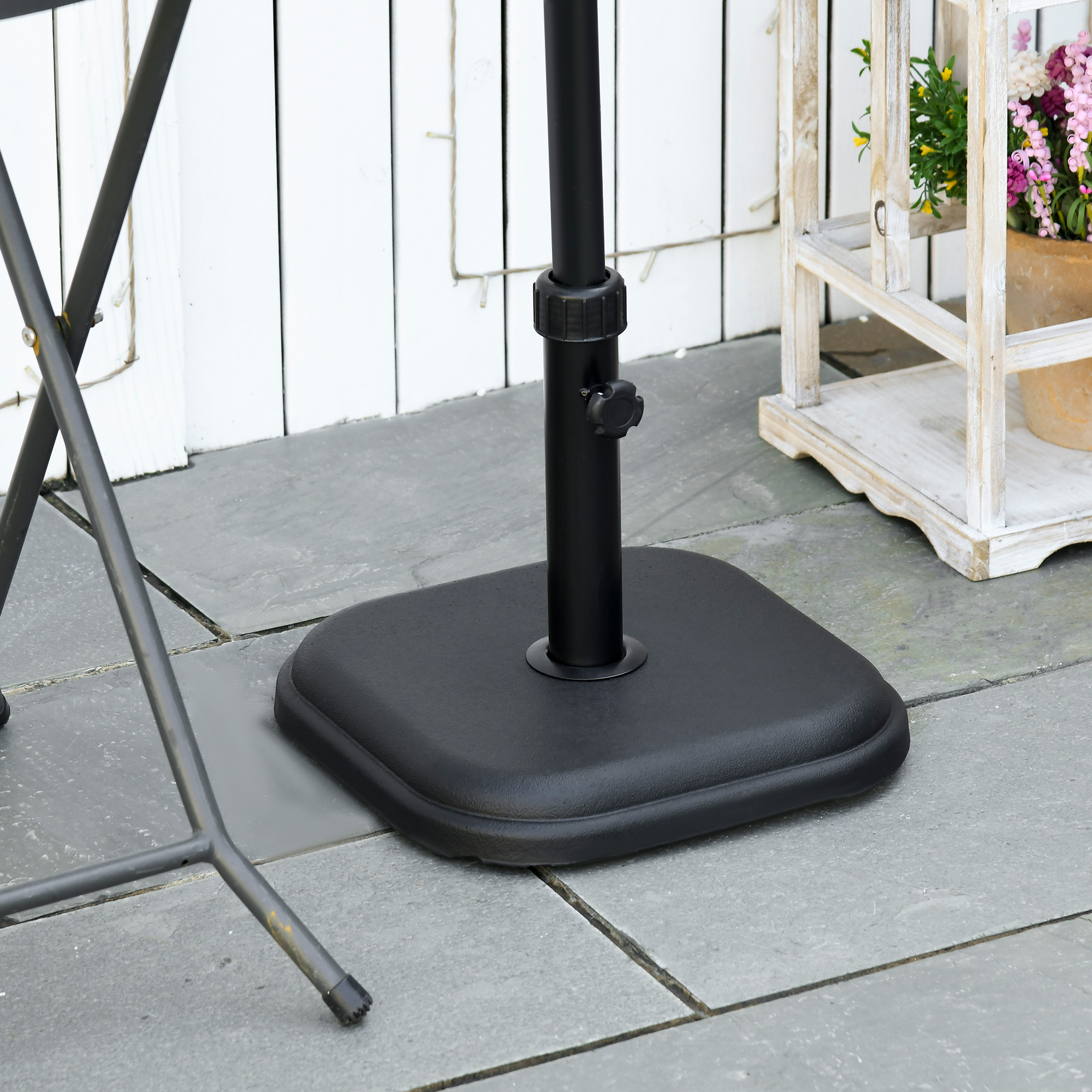 Outsunny Basis für Sonnenschirme im Garten aus Kunststoff und Zement, 11 kg günstig online kaufen