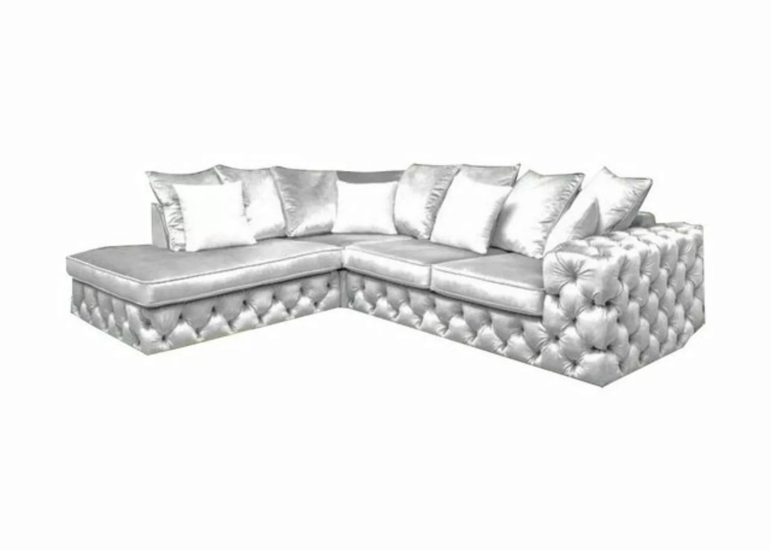 Xlmoebel Ecksofa Ecksofa L-Form Wohnlandschaft Polster Textil Chesterfield, günstig online kaufen