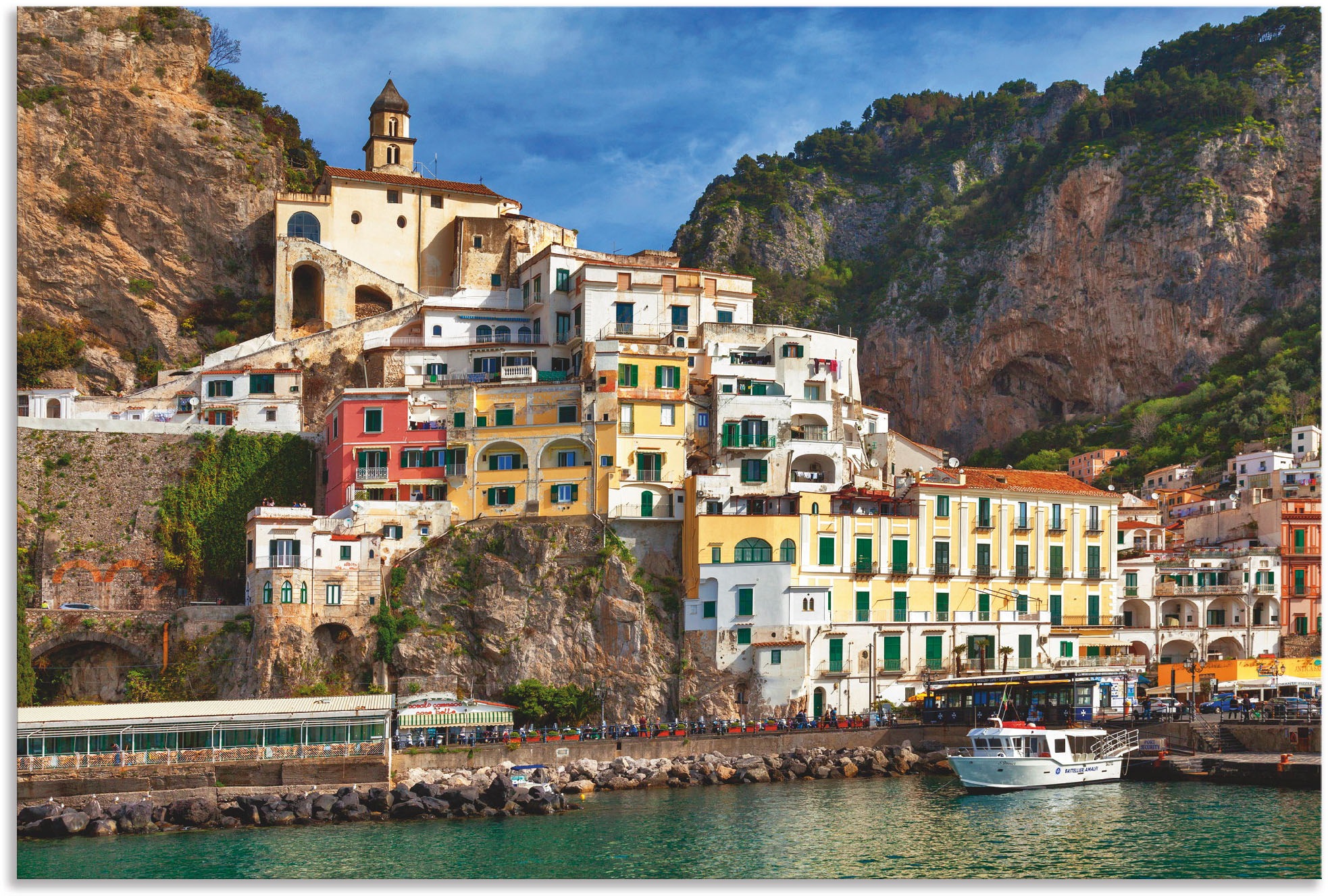 Artland Wandbild "Hafen von Amalfi an der Amalfiküste", Italien, (1 St.), a günstig online kaufen
