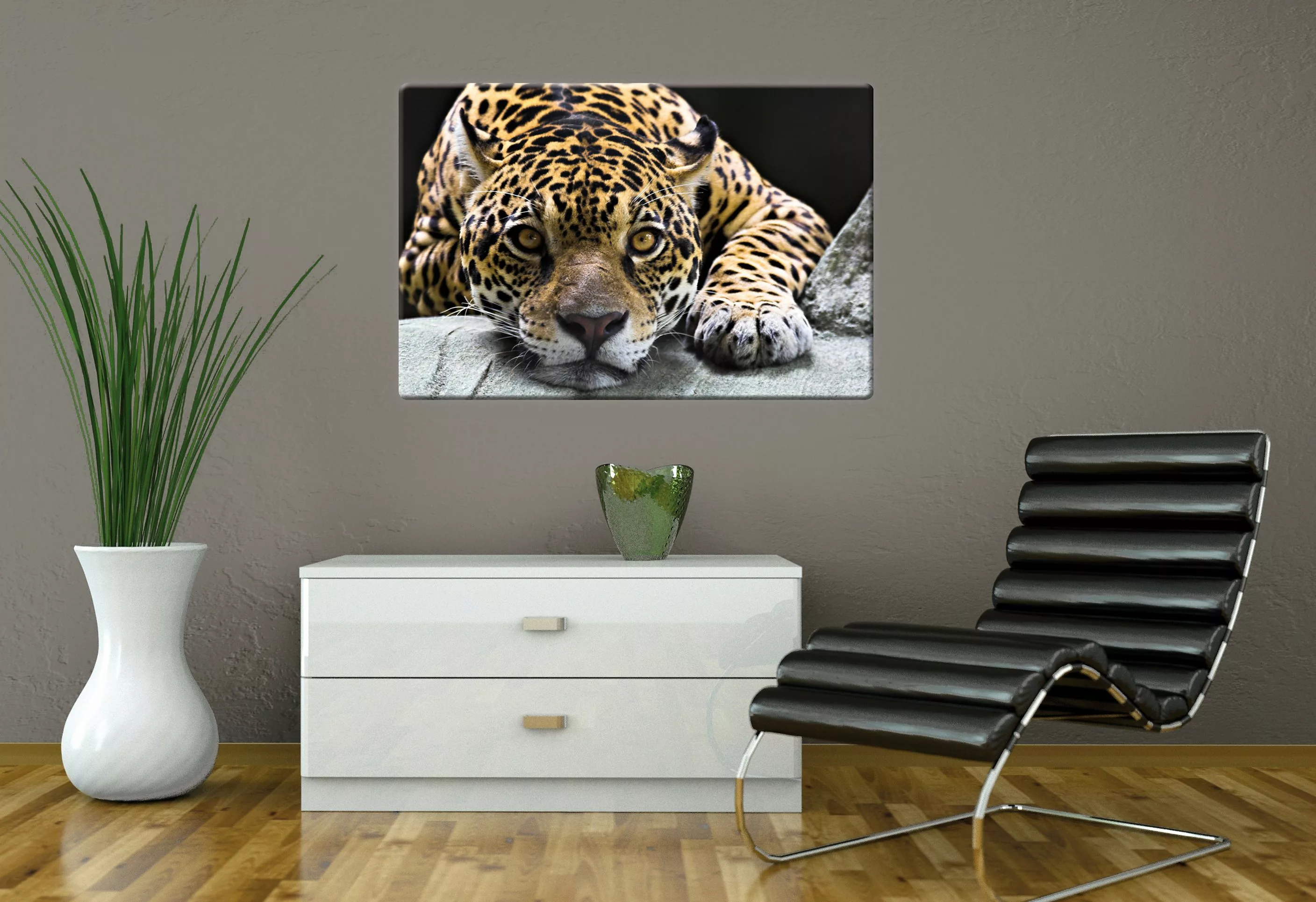 Wall-Art Glasbild "Jaguar", Schriftzug, Glasposter modern günstig online kaufen