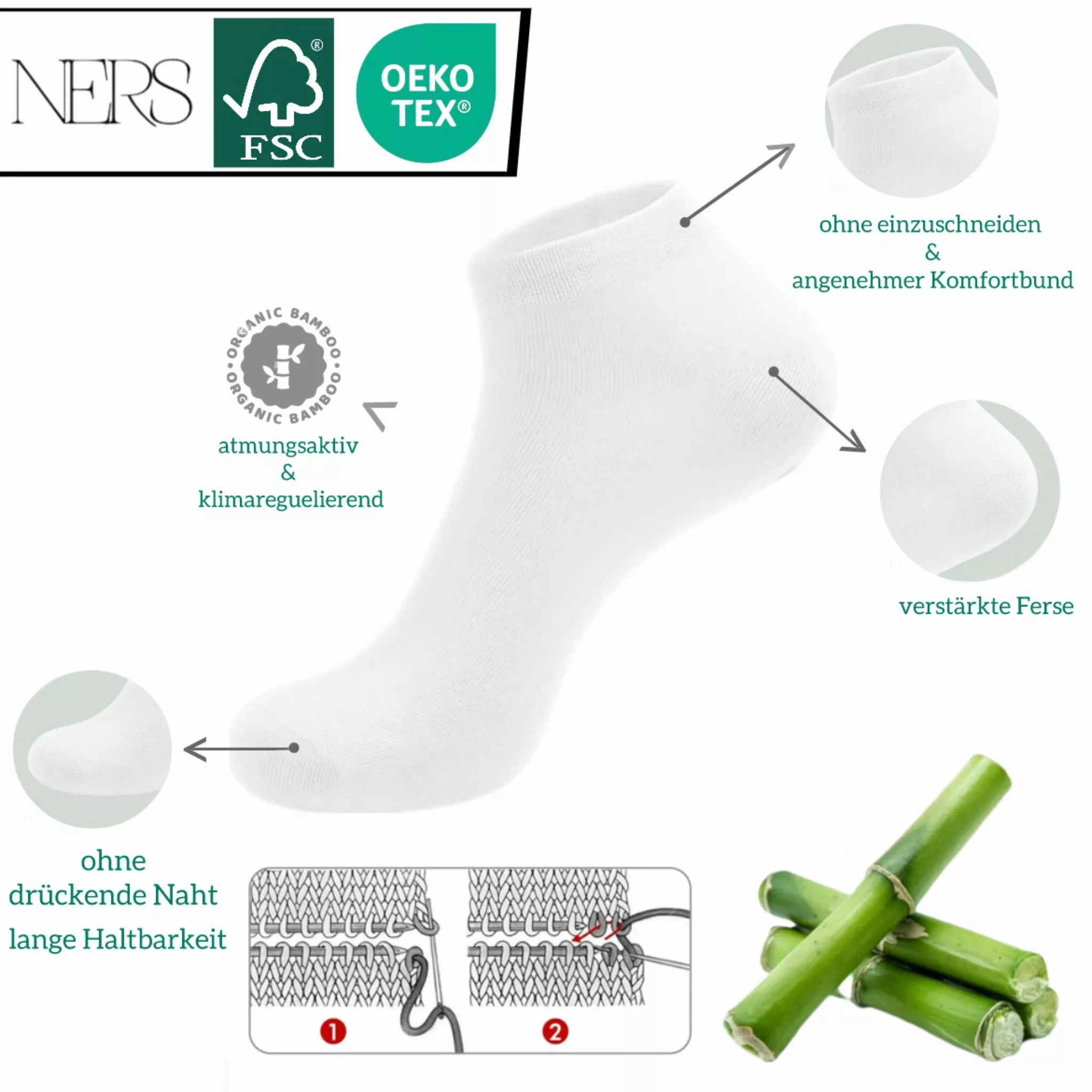 NERS Sneakersocken aus 80% Bambus – günstig online kaufen