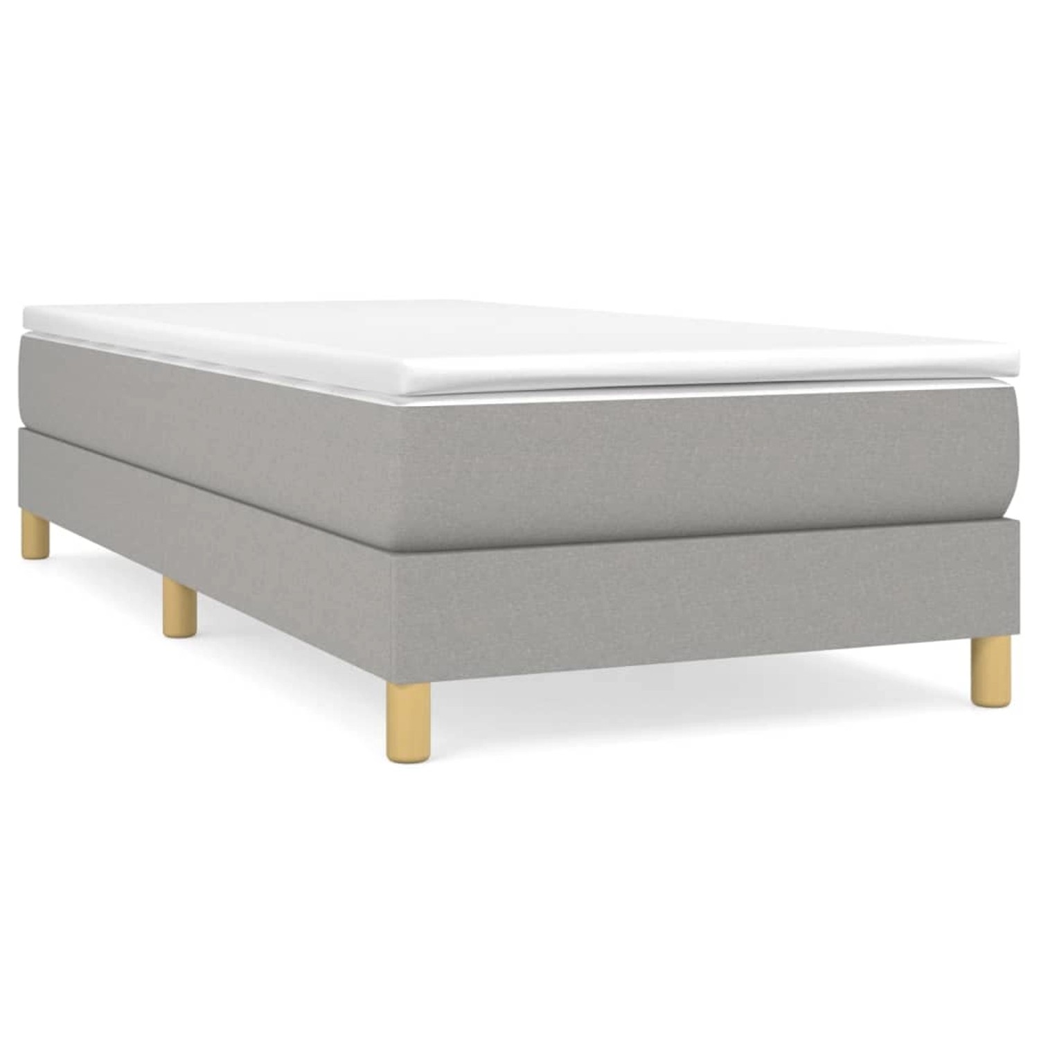 vidaXL Boxspringbett mit Matratze Hellgrau 90x190 cm Stoff1466957 günstig online kaufen