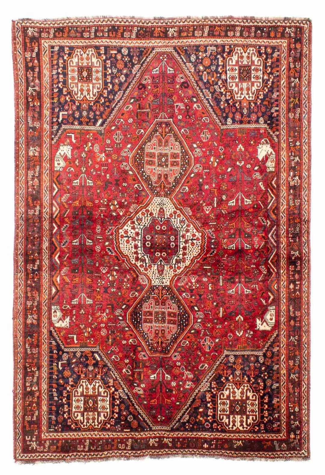 morgenland Wollteppich »Shiraz Medaillon Rosso 260 x 180 cm«, rechteckig, 1 günstig online kaufen