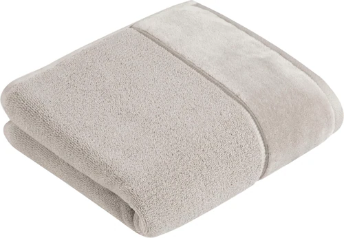 Vossen Handtuch »Pure«, (2 St.), Baumwolle & VEGAN, mit eleganter Veloursbo günstig online kaufen