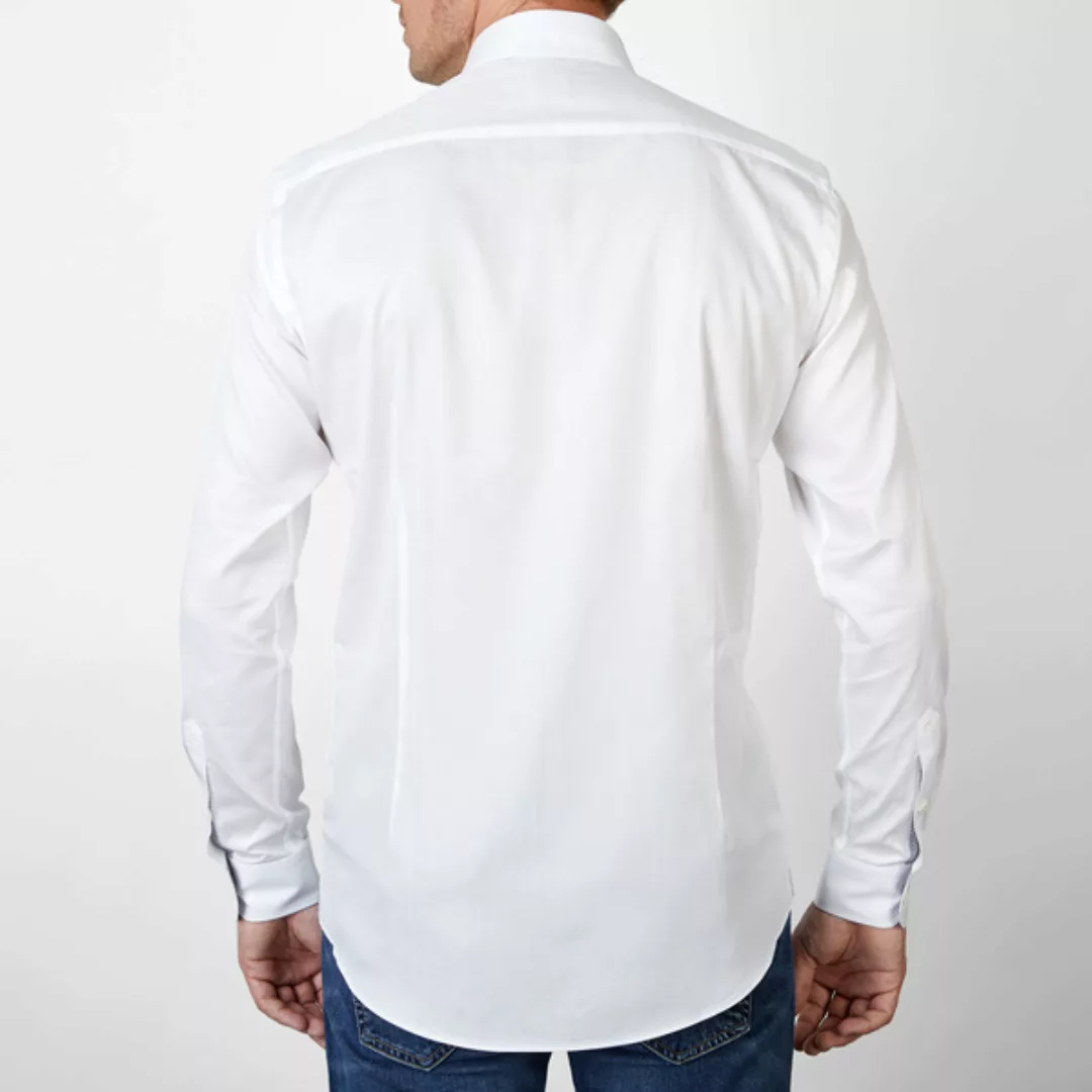Nachhaltige Langarm Herren Hemd Shadow White günstig online kaufen