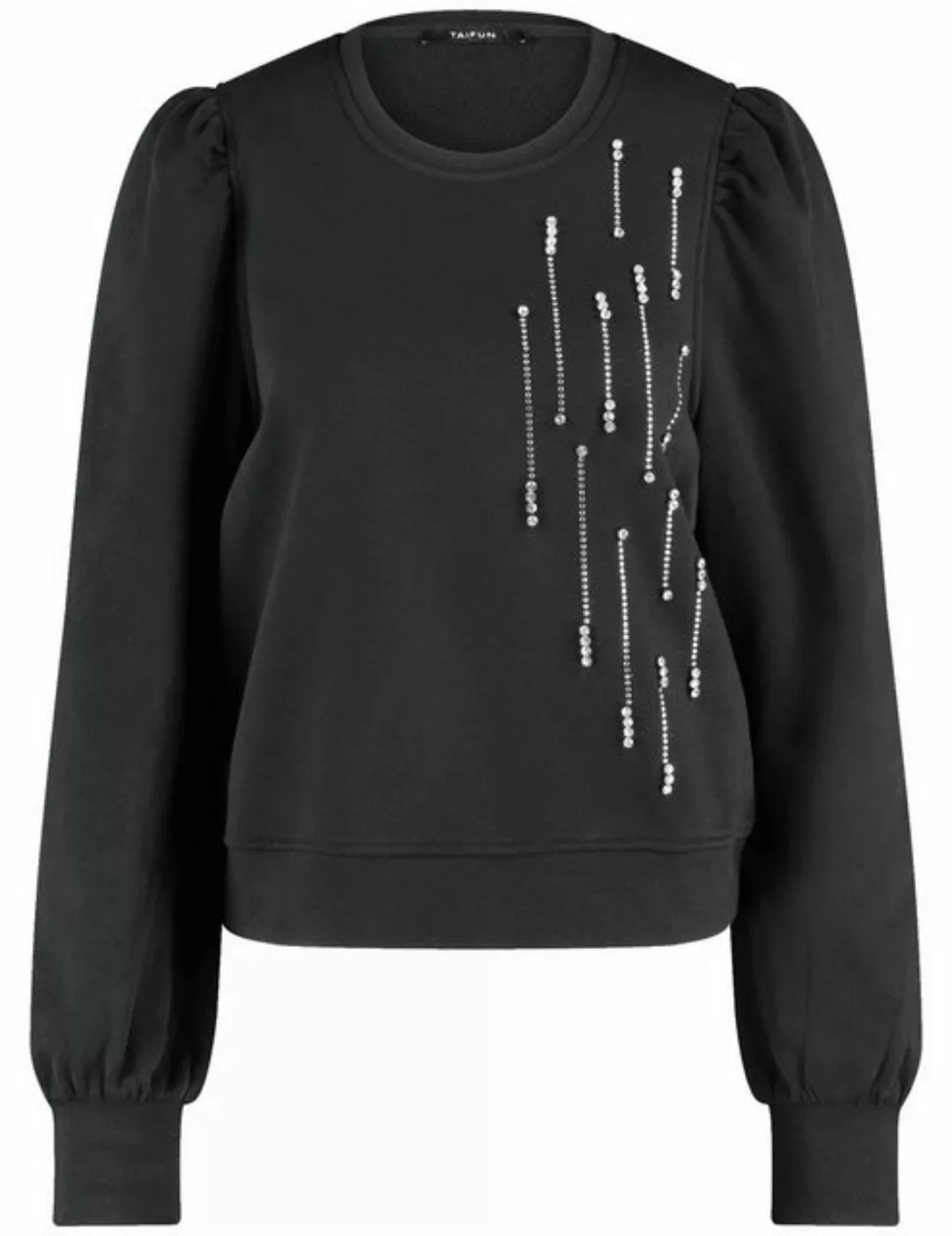 Taifun Sweatshirt Sweatshirt mit Strassstein-Zier günstig online kaufen