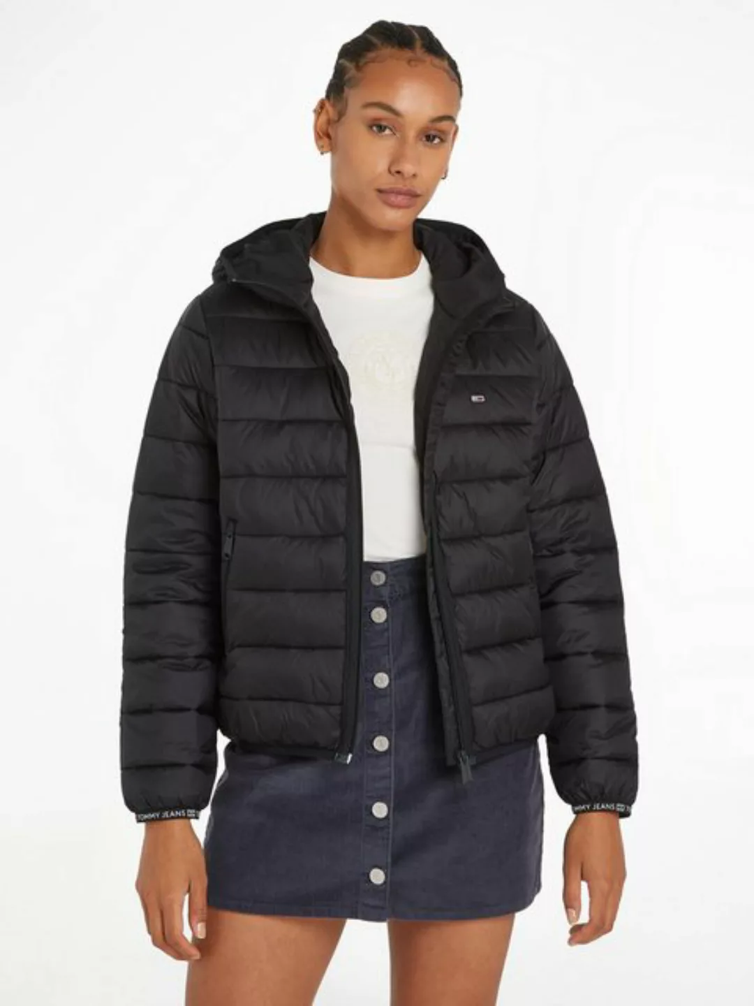 Tommy Jeans Steppjacke TJW QUILTED TAPE HOOD JACKET EXT mit Kapuze günstig online kaufen