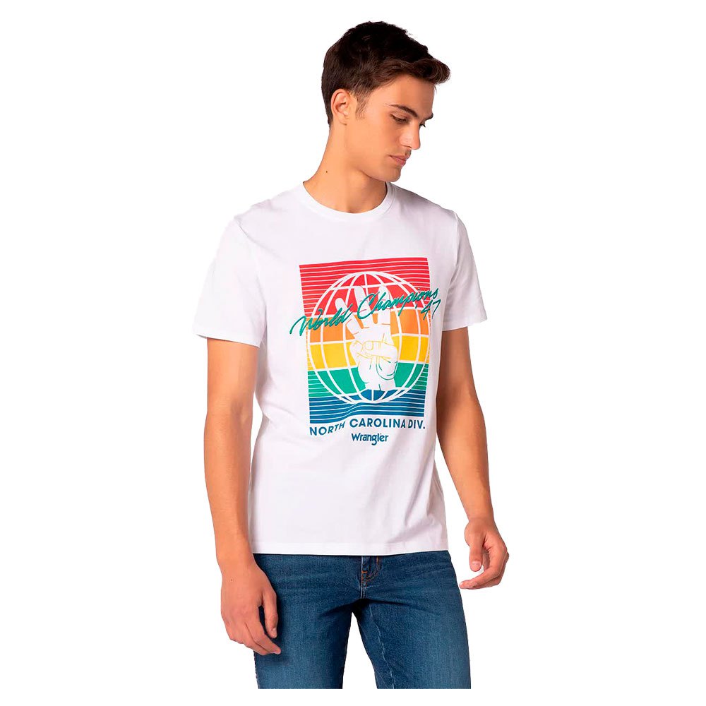 Wrangler Globe Kurzärmeliges T-shirt M White günstig online kaufen