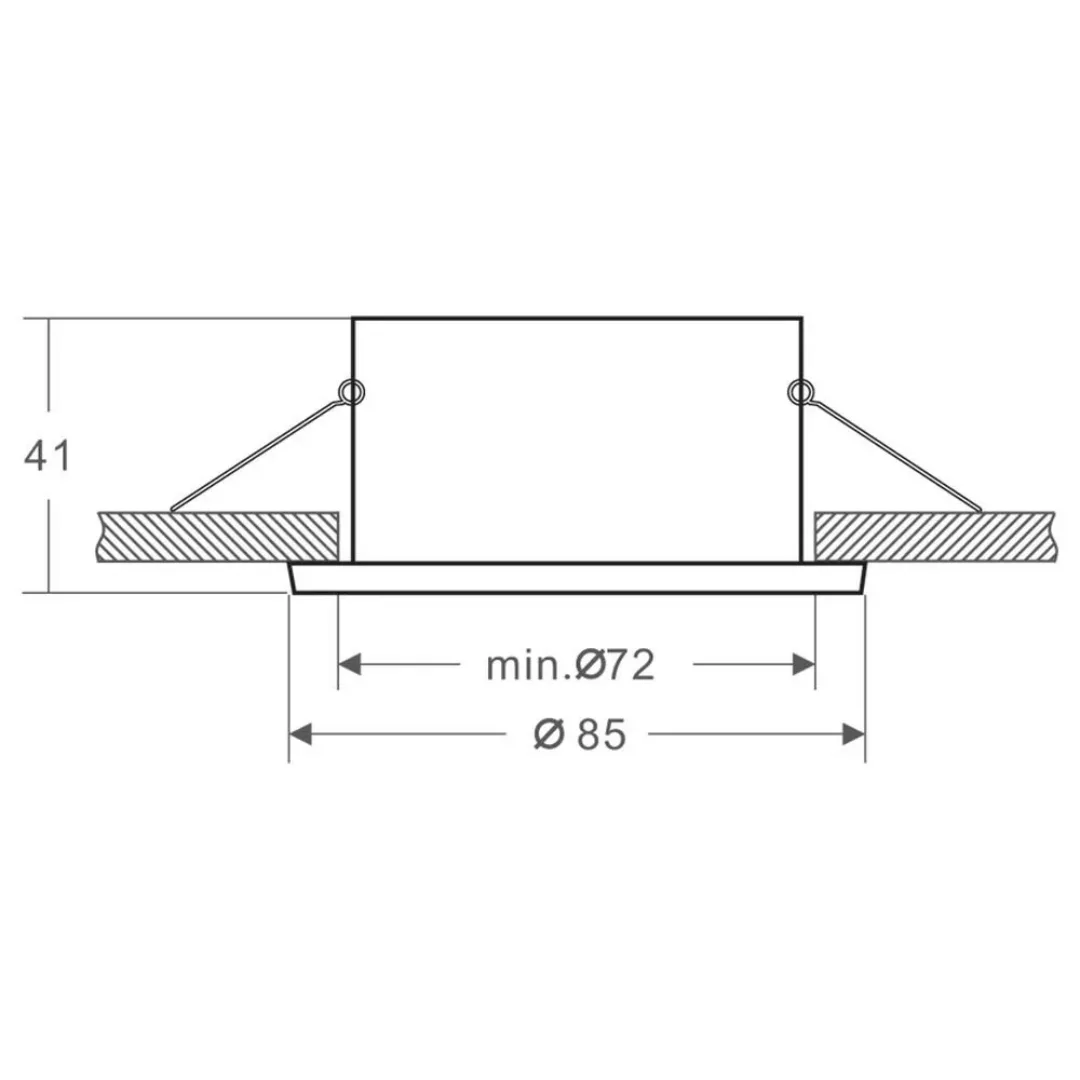 Deckeneinbauring Mizar I in Weiß-matt IP44 günstig online kaufen