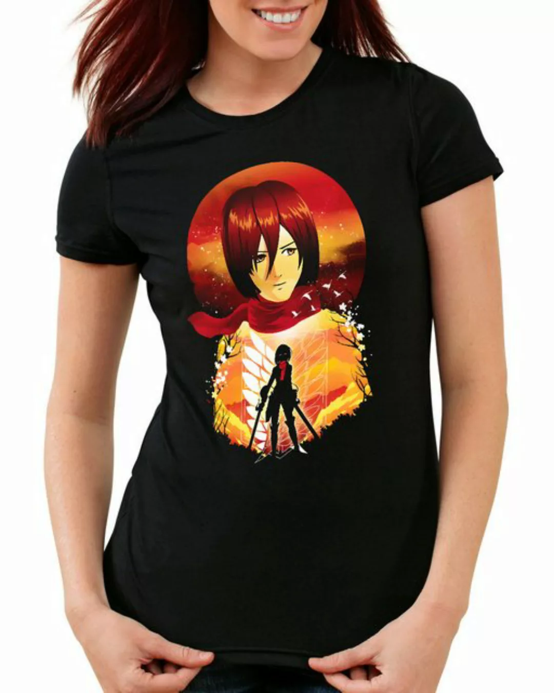 style3 T-Shirt Mikasa Abyss attack anime japan manga on titan aot günstig online kaufen