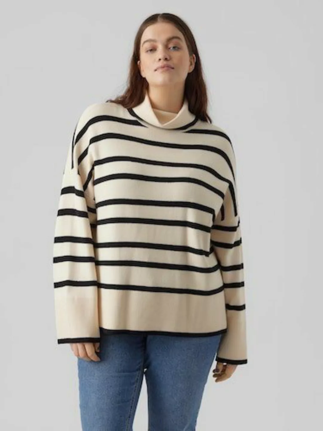 Vero Moda Curve Rollkragenpullover "VMSABA LS ROLLNECK BLOUSE GA NOOS CUR" günstig online kaufen