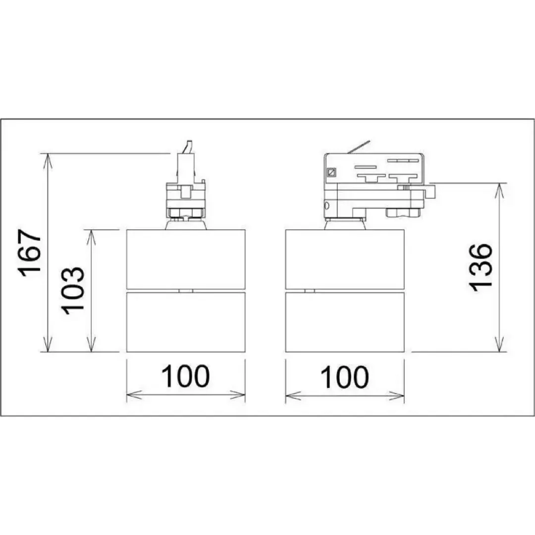 LED 3-Phasen Schienensystem Spot Uni II in Schwarz 17W 910lm günstig online kaufen