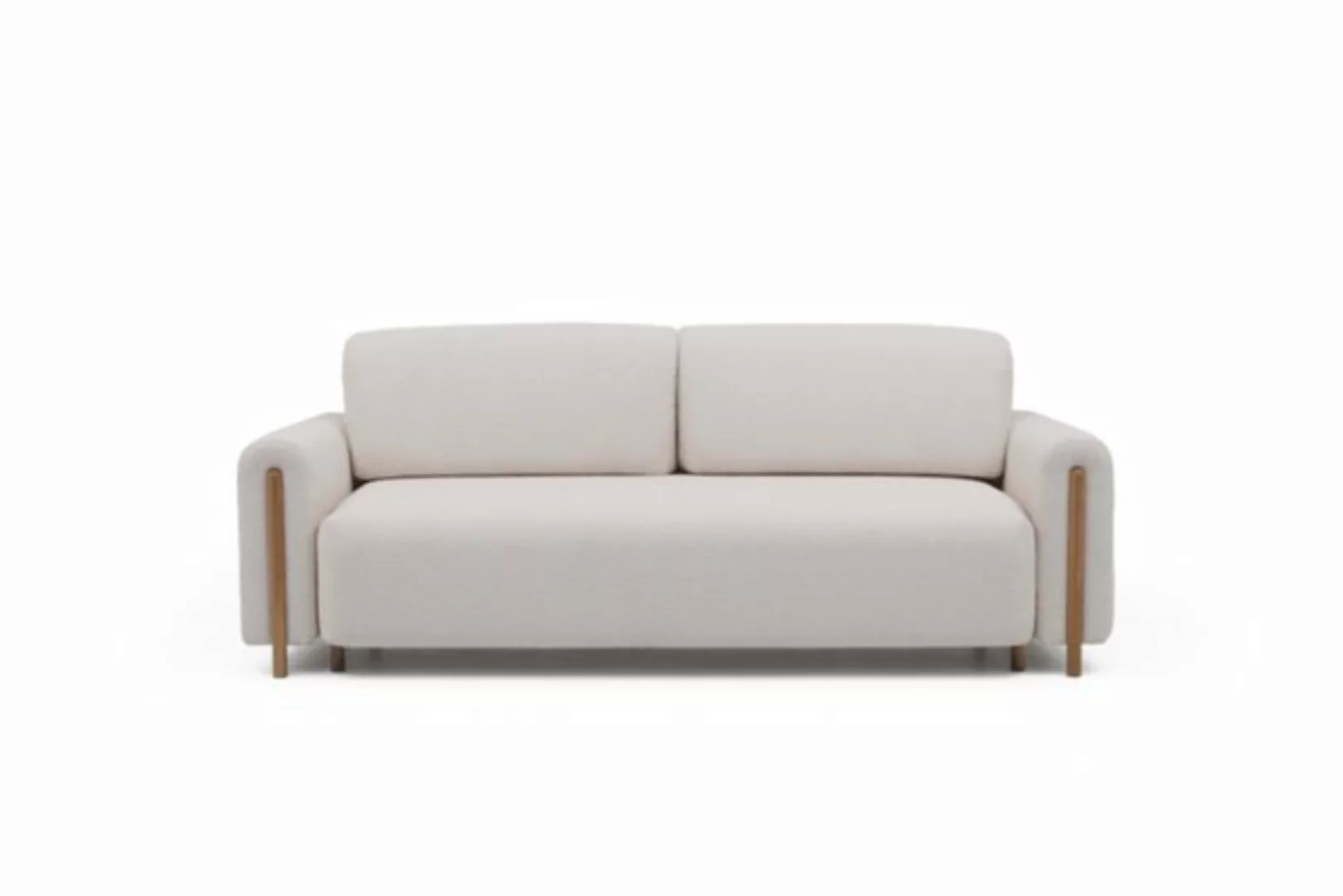 MOEBLO Sofa Supernova, Sofa us Boucle mit Holzeinsatz Couch Polstermöbel Wo günstig online kaufen