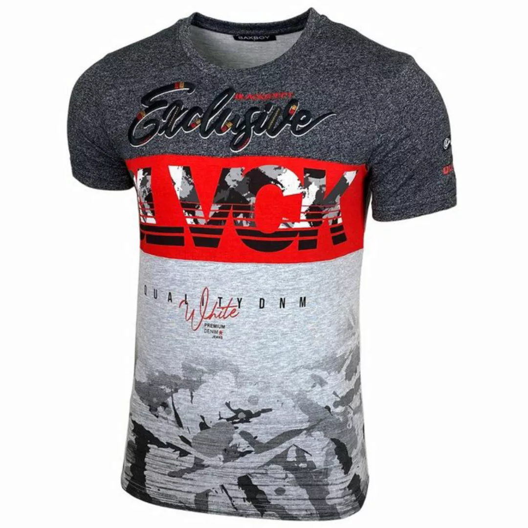 Baxboy T-Shirt Baxboy T-Shirt »EXCLUSIVE BLACK« mit sportiven Prints Sticke günstig online kaufen