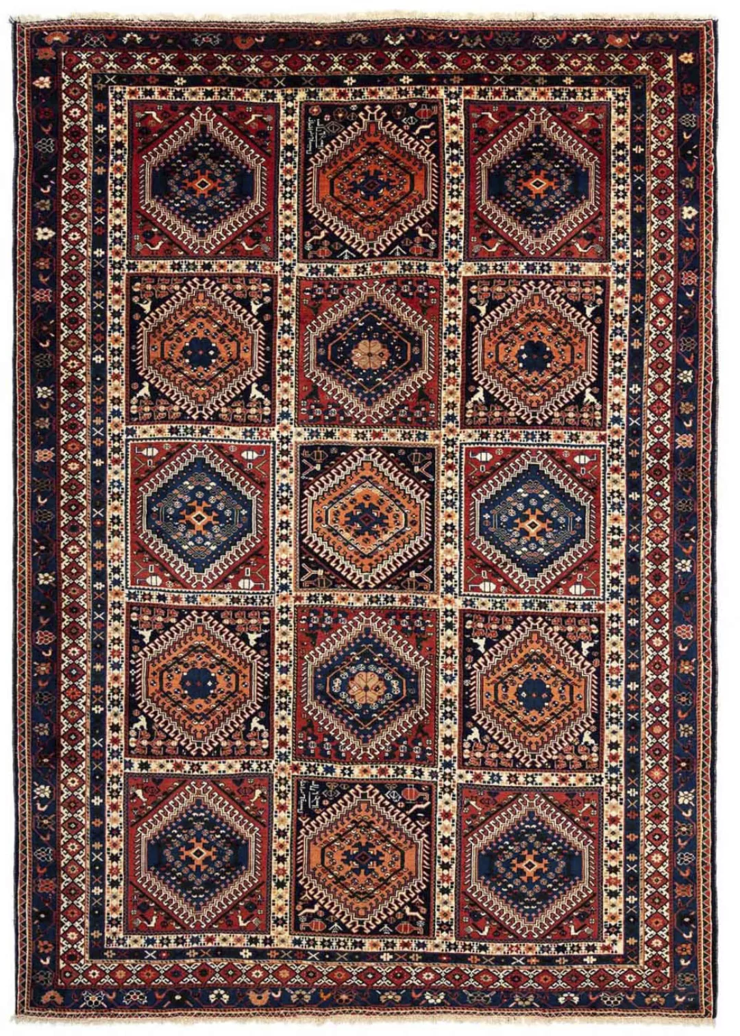 morgenland Wollteppich »Yalameh Durchgemustert Blu scuro 312 x 215 cm«, rec günstig online kaufen