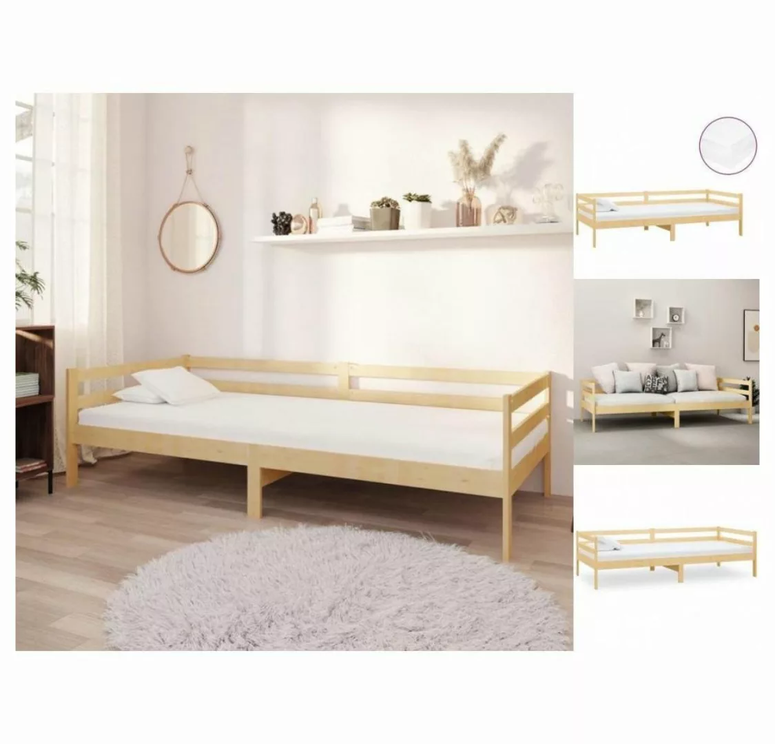 vidaXL Bettgestell Tagesbett Gästebett mit Matratze 90x200 cm Kiefer Massiv günstig online kaufen
