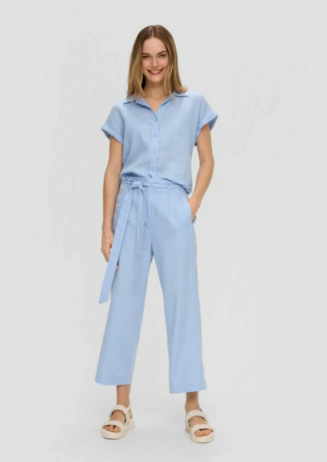 s.Oliver 7/8-Hose Culotte aus Leinenmix Gummizug günstig online kaufen