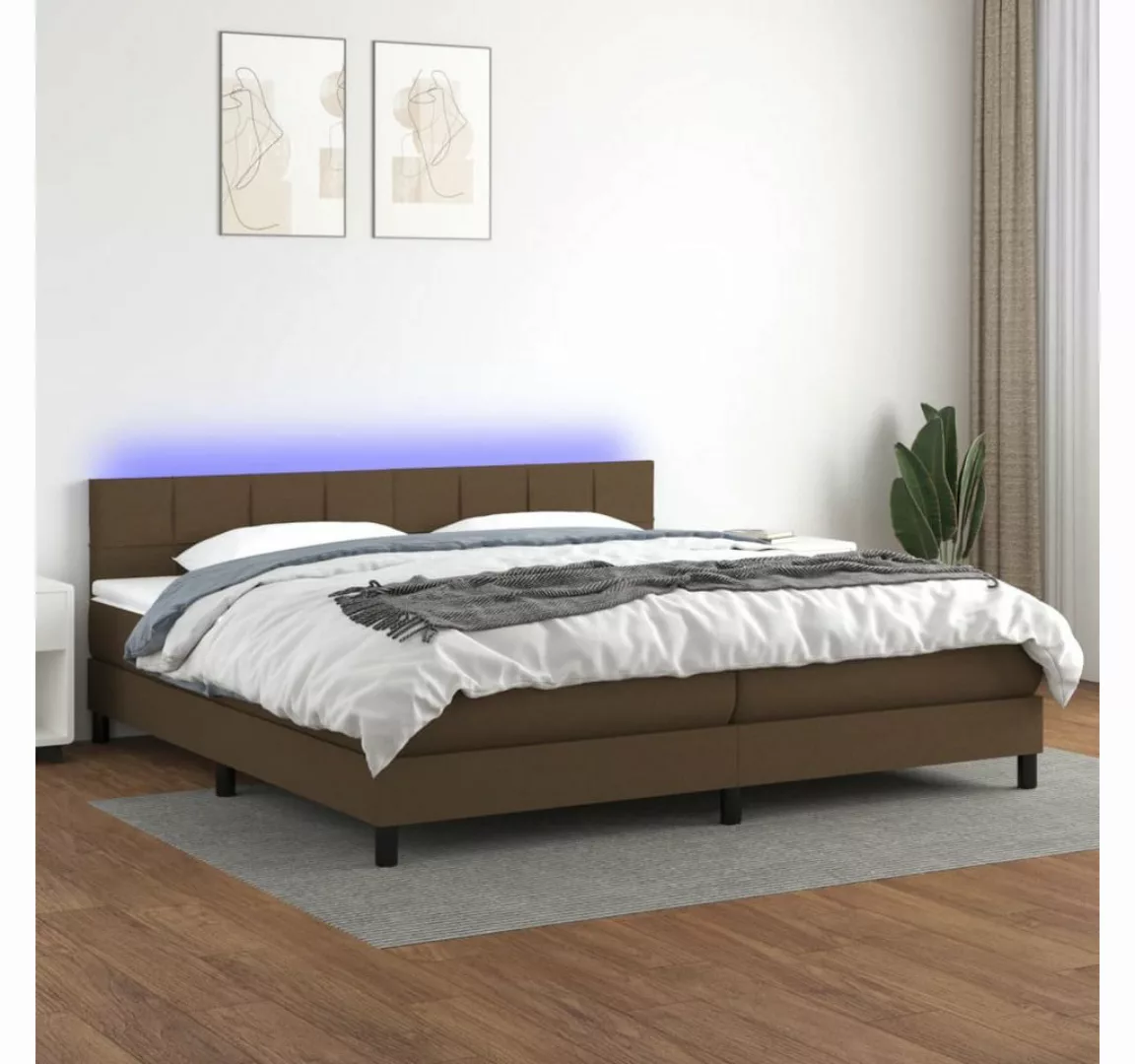 vidaXL Boxspringbett Bett Boxspringbett komplett mit Matratze & LED Stoff ( günstig online kaufen