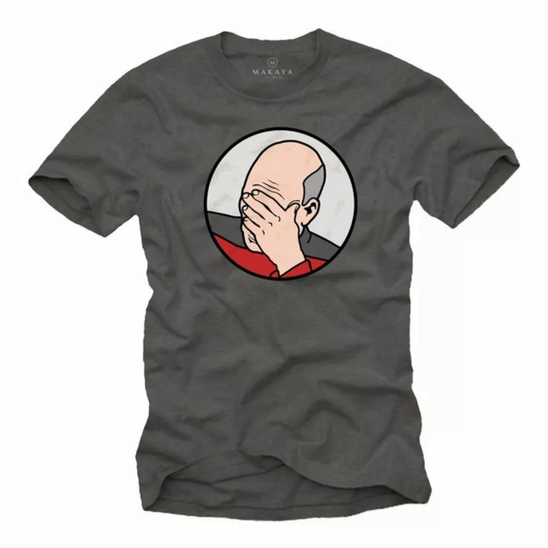 MAKAYA T-Shirt Lustige Coole Witzige Motive Star Print Aufdruck Logo Druck günstig online kaufen