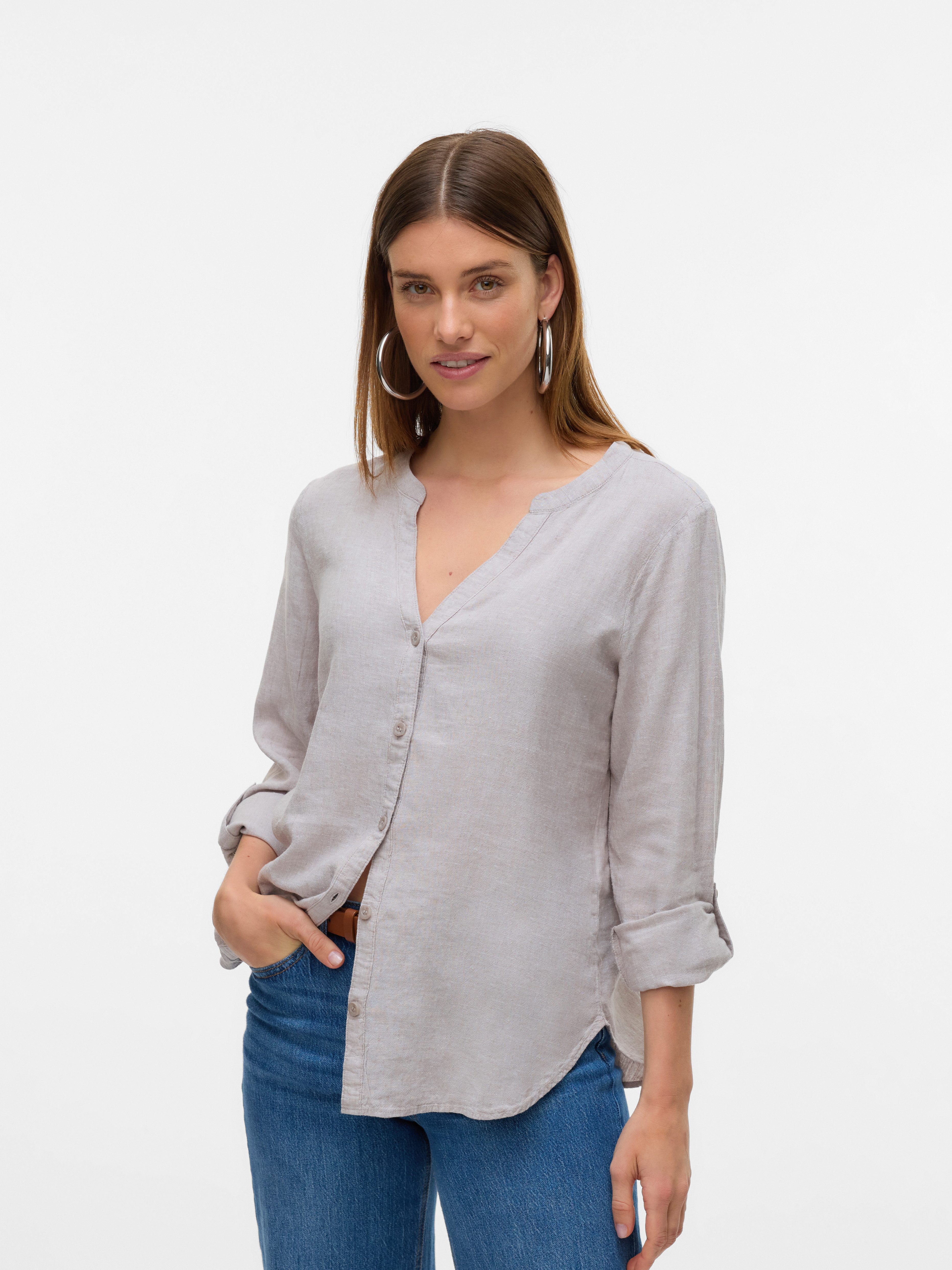 Vero Moda Langarmbluse VMLINN LS V-NECK günstig online kaufen