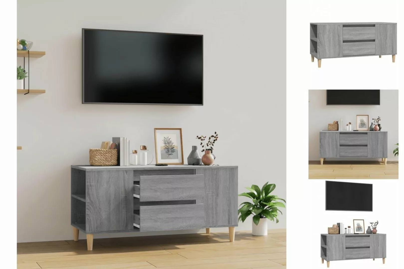 vidaXL TV-Schrank TV-Schrank Grau Sonoma 102x44,5x50 cm Spanplatte TV-Lowbo günstig online kaufen