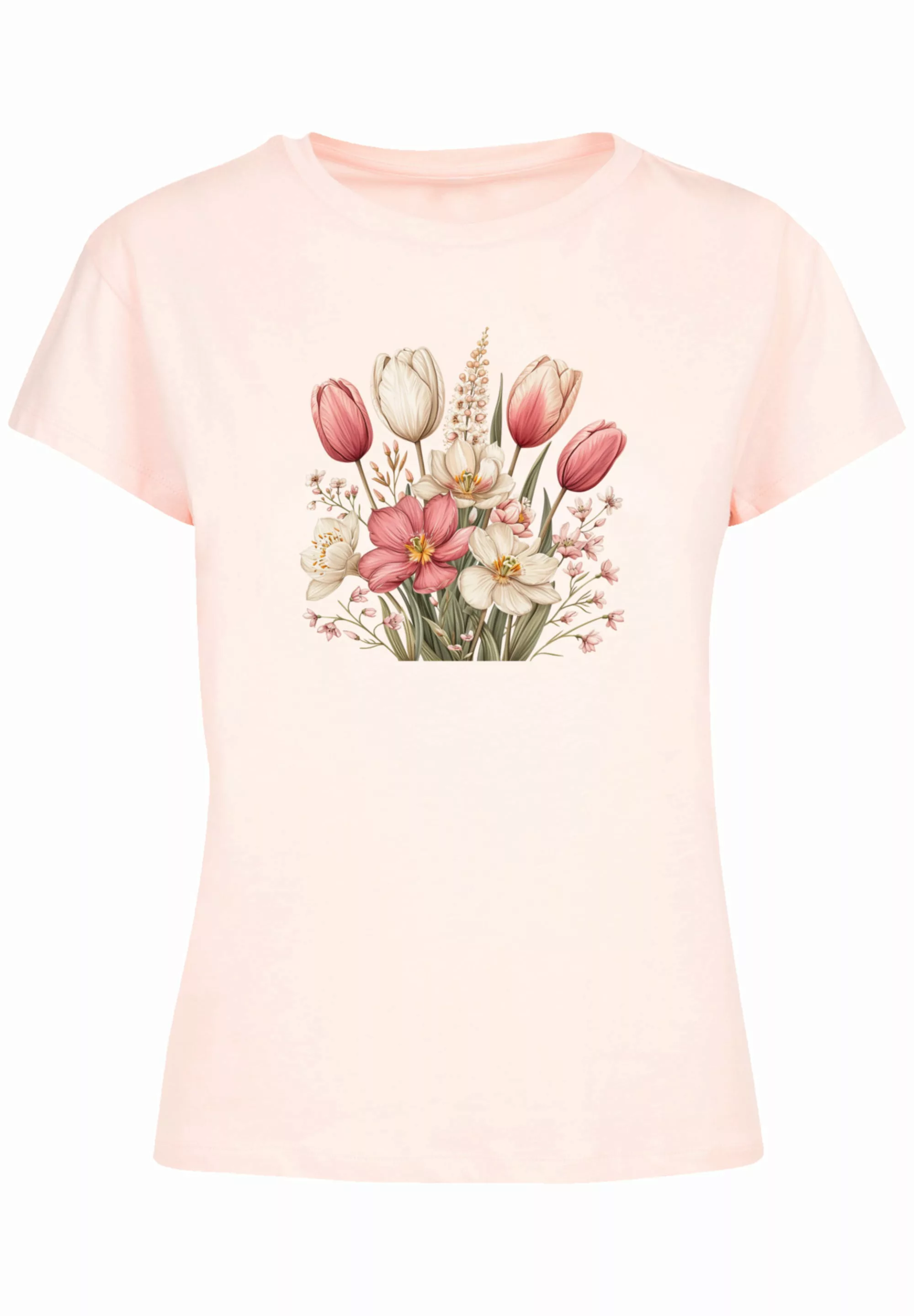 F4NT4STIC T-Shirt "Rosa weißer Frühlingsblumenstrauß", Premium Qualität günstig online kaufen