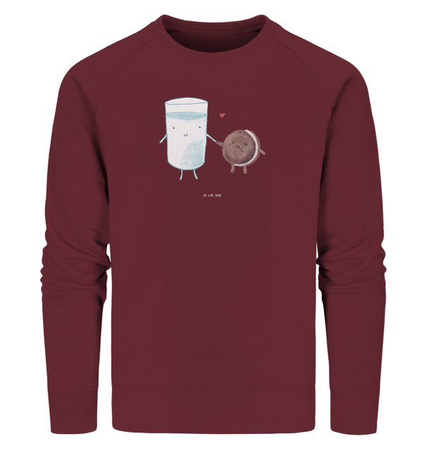 Mr. & Mrs. Panda Longpullover Größe S Milch Keks - Burgundy - Geschenk, lus günstig online kaufen