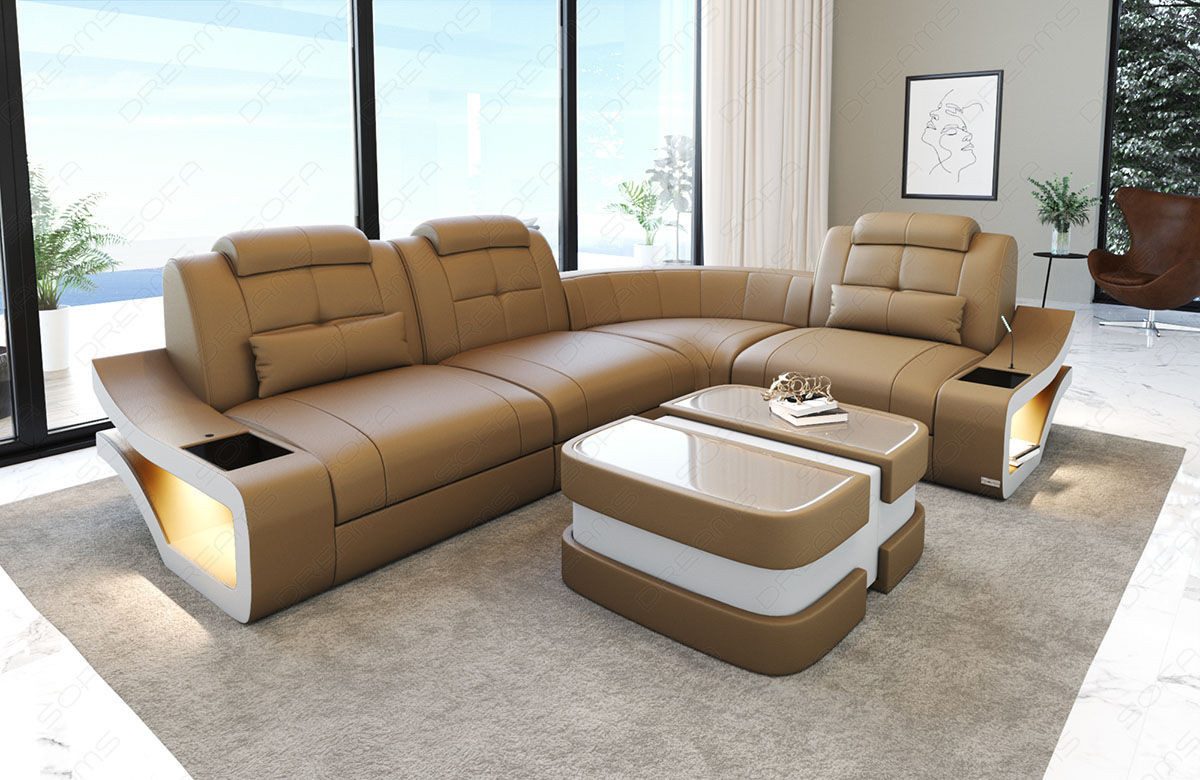 Sofa Dreams Ecksofa Ledersofa Elena Mini günstig online kaufen