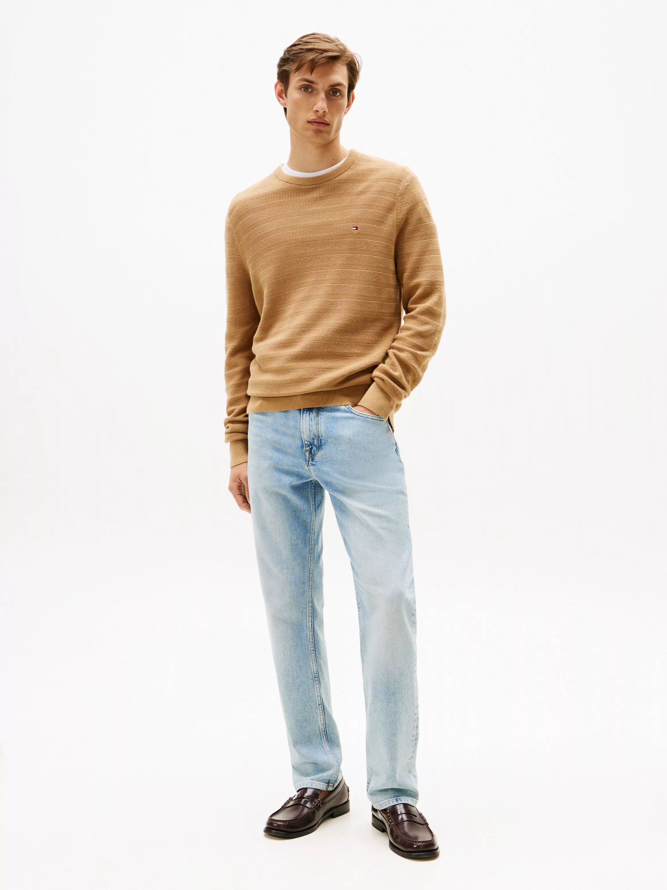 Tommy Hilfiger Rundhalspullover STRIPE STRUCTURE regular günstig online kaufen