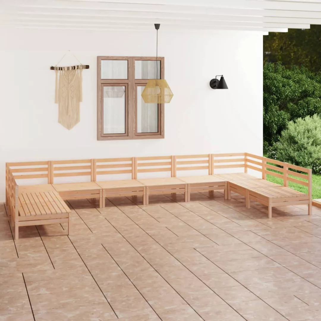 10-tlg. Garten-lounge-set Massivholz Kiefer günstig online kaufen