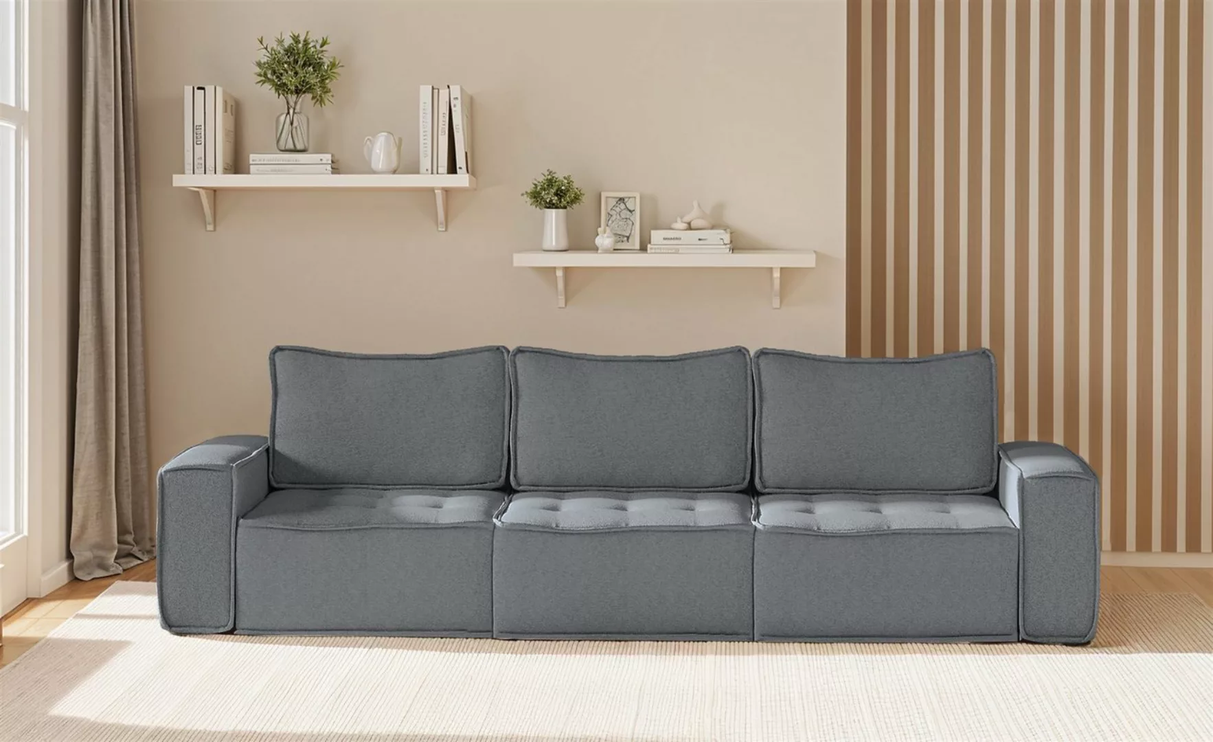 Fun Möbel Sofa Modulsofa 3-teilig SANDE 3-Sitzer in Stoff, Alle Module zu S günstig online kaufen