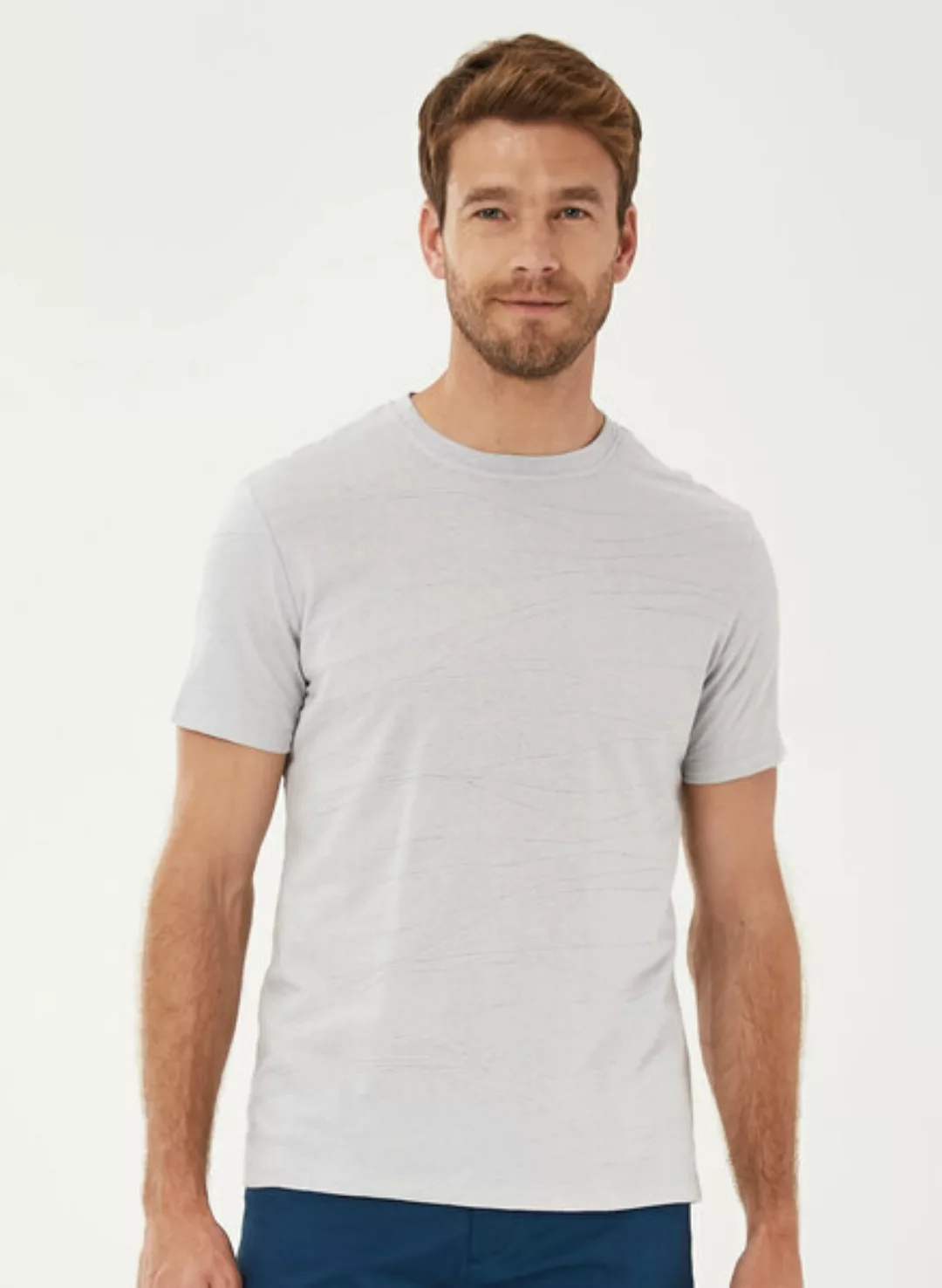 T-shirt Aus Bio-baumwolle In Jacquard-struktur günstig online kaufen