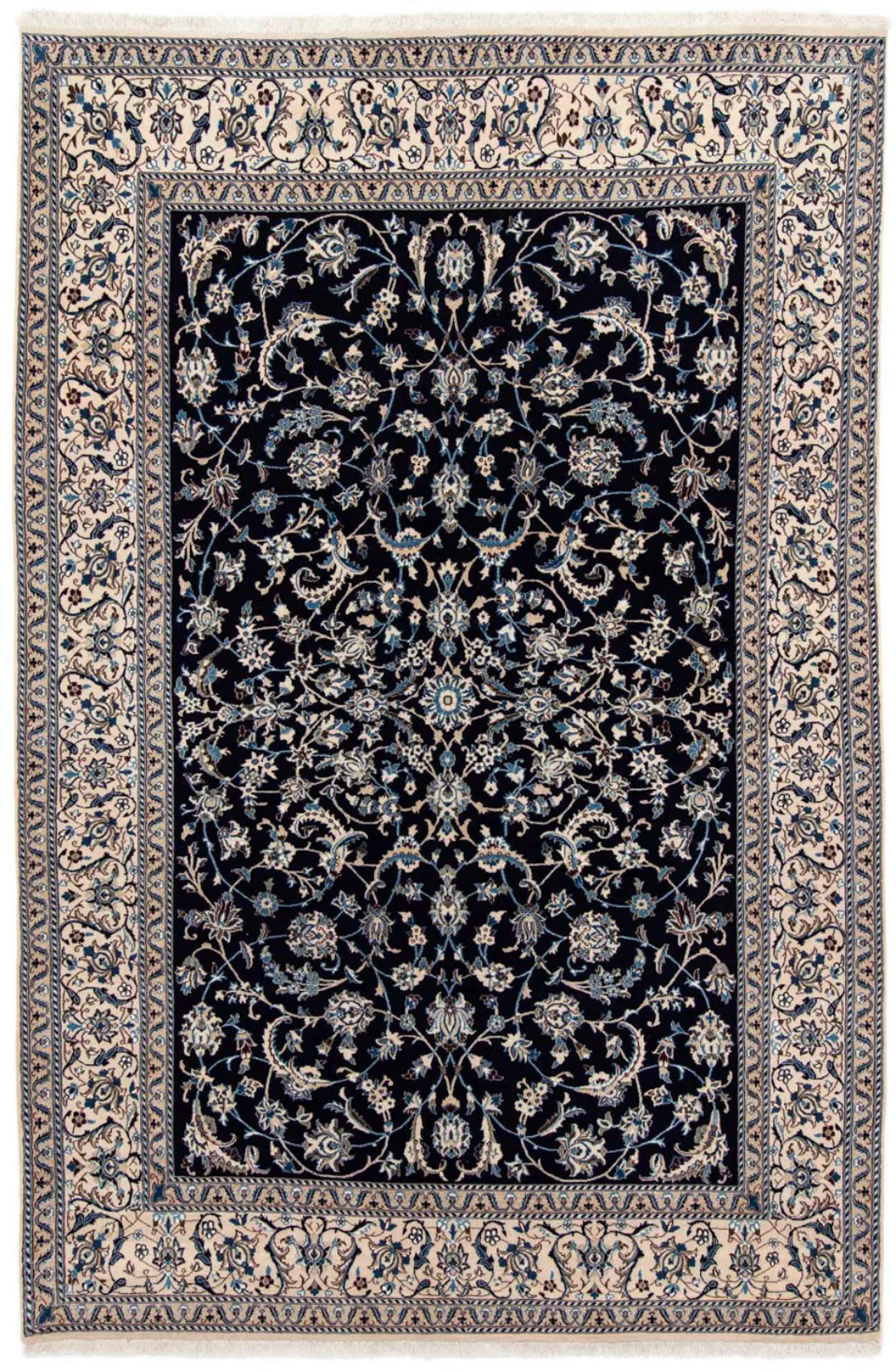 morgenland Wollteppich »Nain Blumenmuster Blu scuro 295 x 199 cm«, rechteck günstig online kaufen