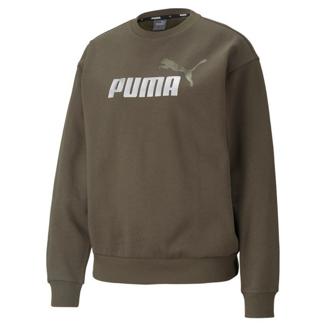 PUMA Fleecepullover Puma Damen Pullover ESS+ Metallic Logo Crew 586893 günstig online kaufen