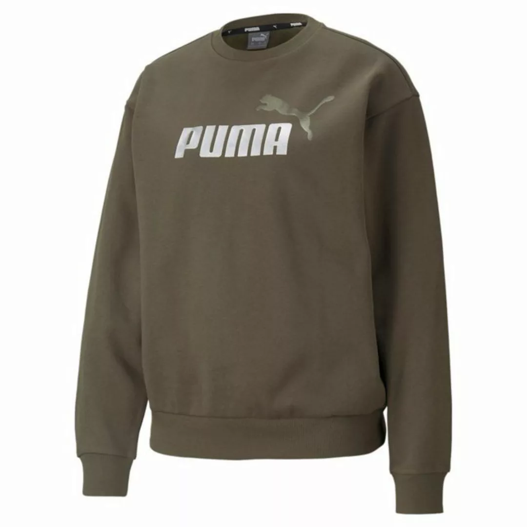 PUMA Fleecepullover Puma Damen Pullover ESS+ Metallic Logo Crew 586893 günstig online kaufen