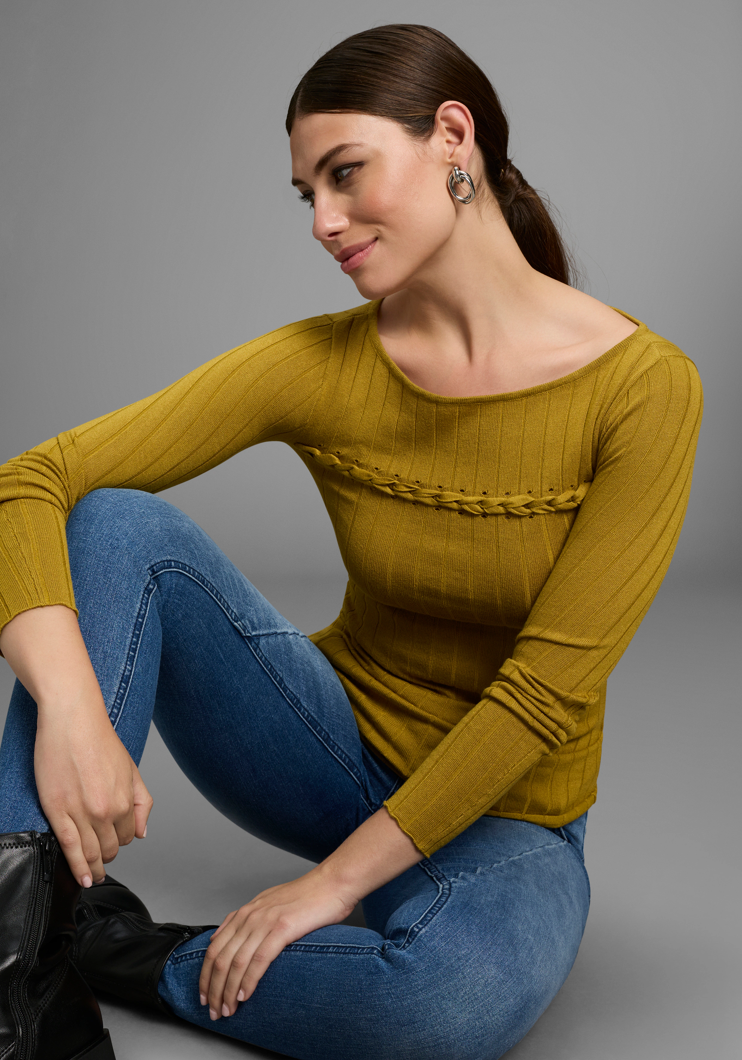 Bruno Banani Strickpullover, mit tollem, geflochtenem Detail - NEUE KOLLKET günstig online kaufen