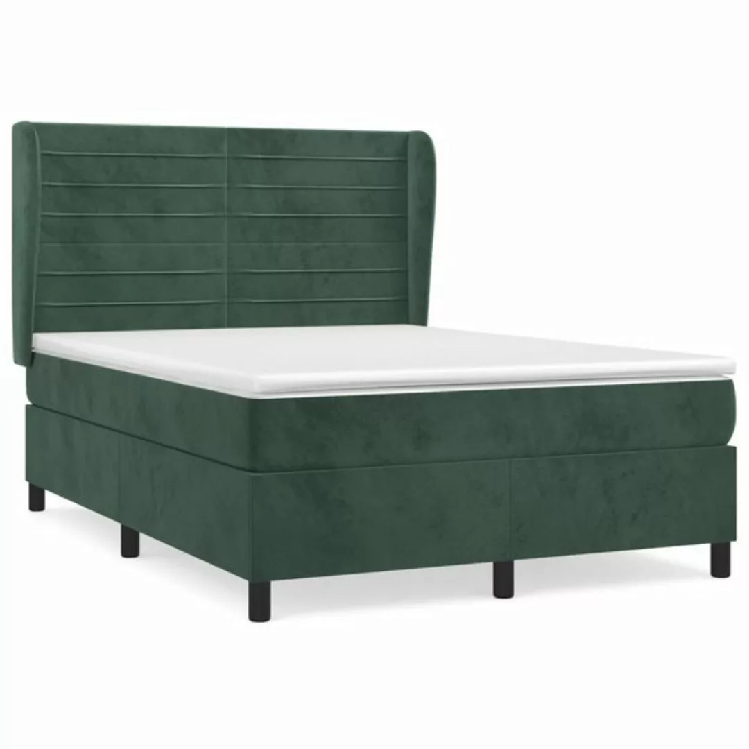 vidaXL Boxspringbett Bett Boxspringbett mit Matratze & Topper Samt versch. günstig online kaufen